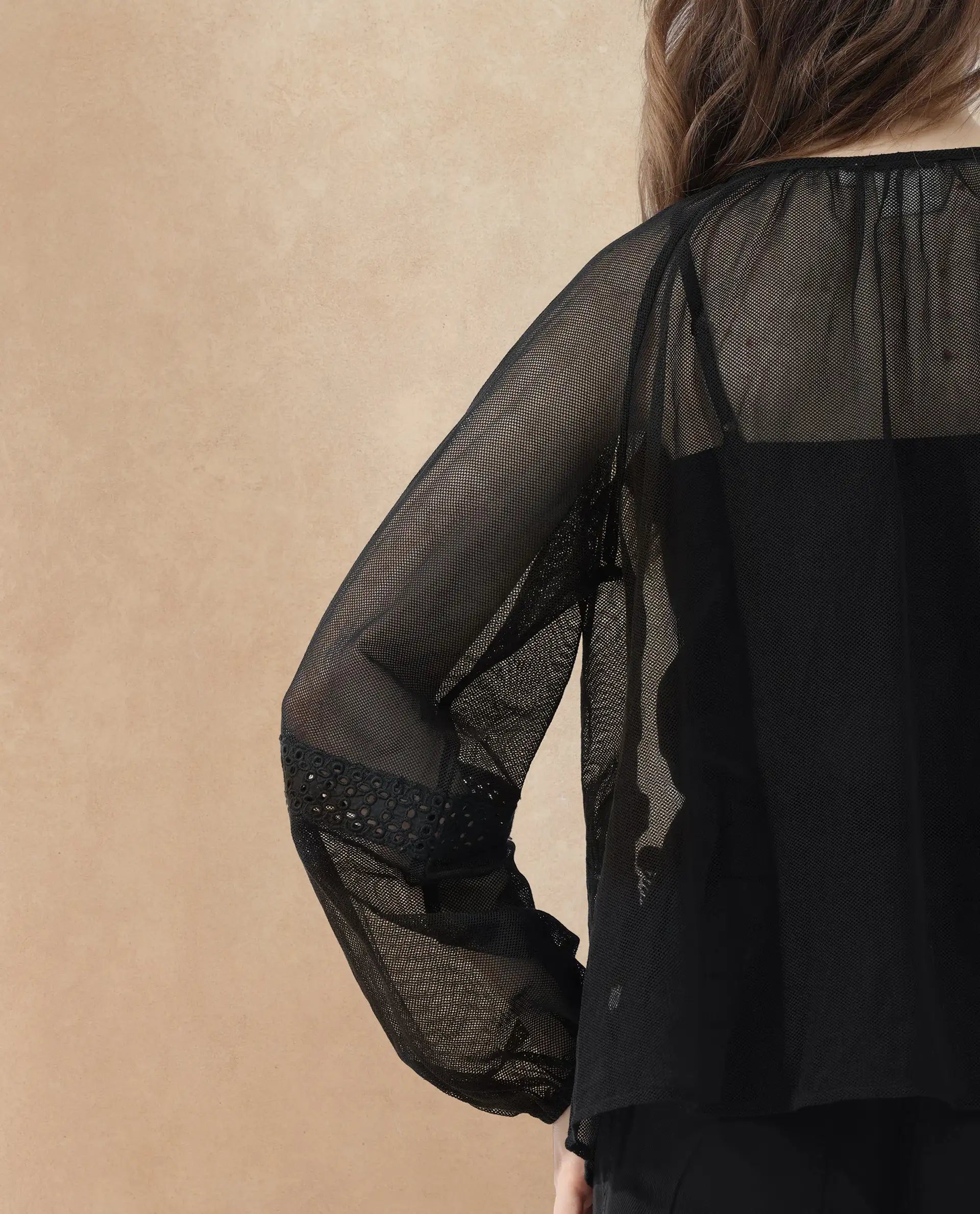 Rareism Womens Ela Black Top Dyed