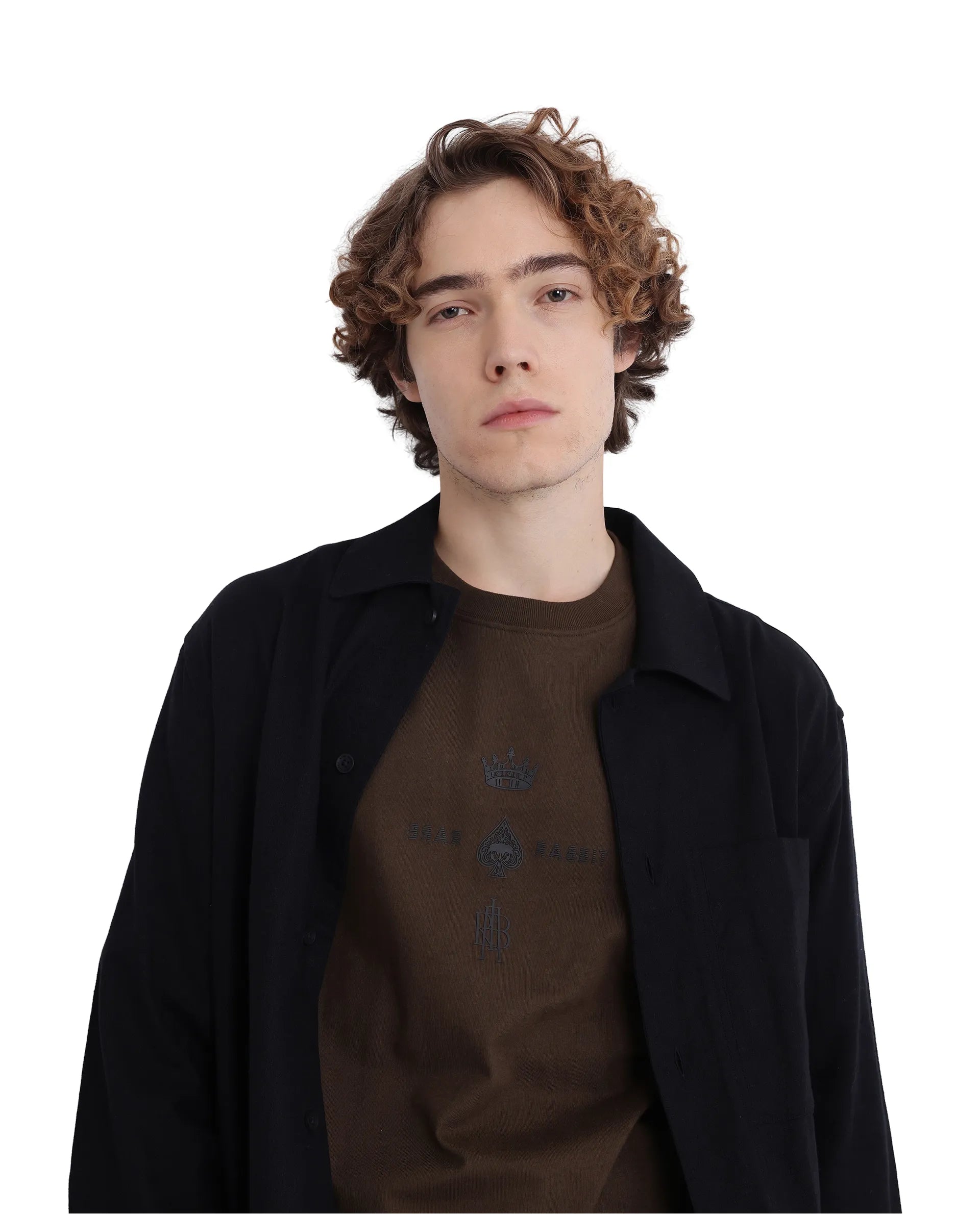 Rare Rabbit Men Ello Olive Short Sleeve Crew Neck Boxy Fit HD Print T-Shirt