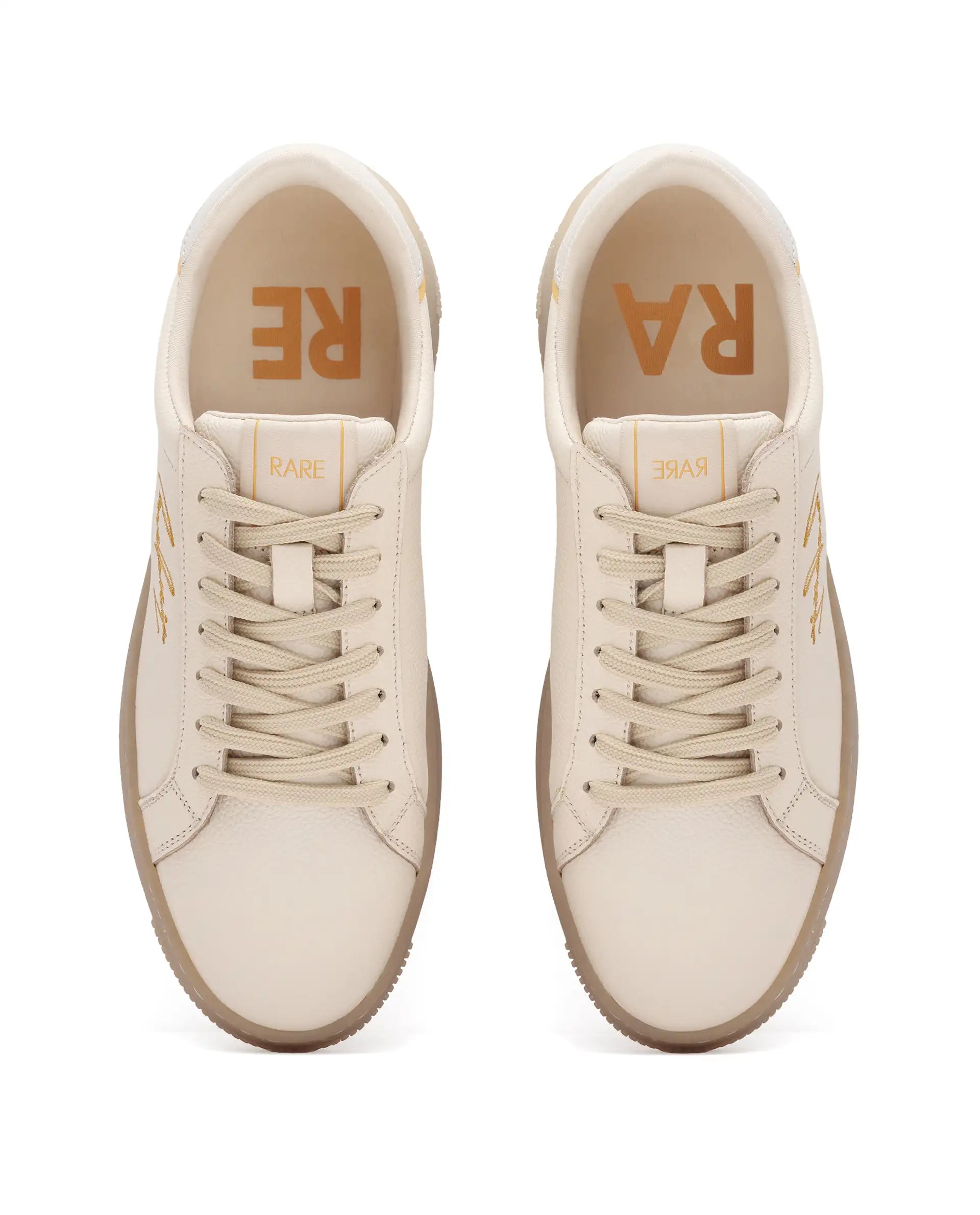 Rare Rabbit Men Elton Beige Lace-Up Closure Sneaker