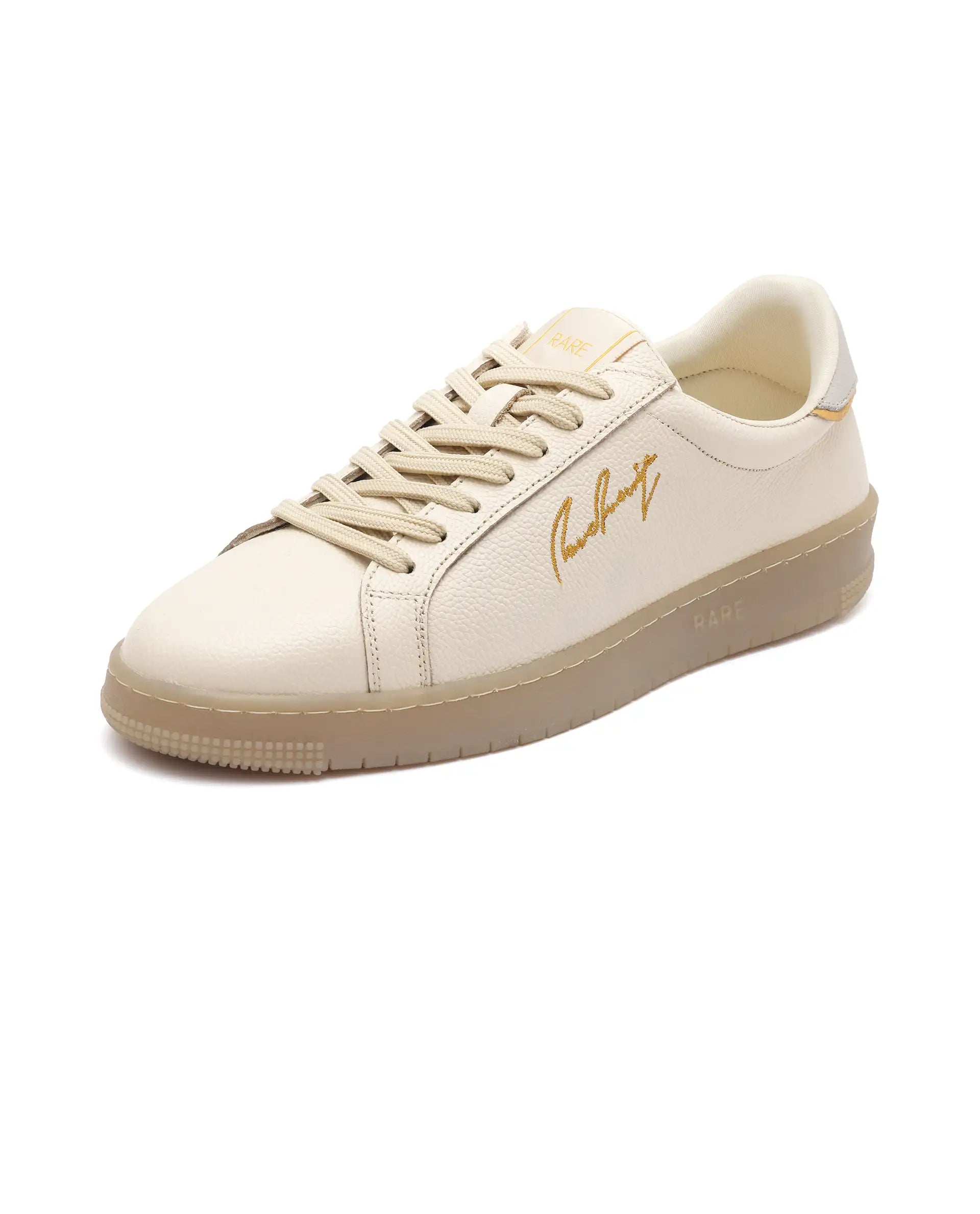 Rare Rabbit Men Elton Beige Lace-Up Closure Sneaker