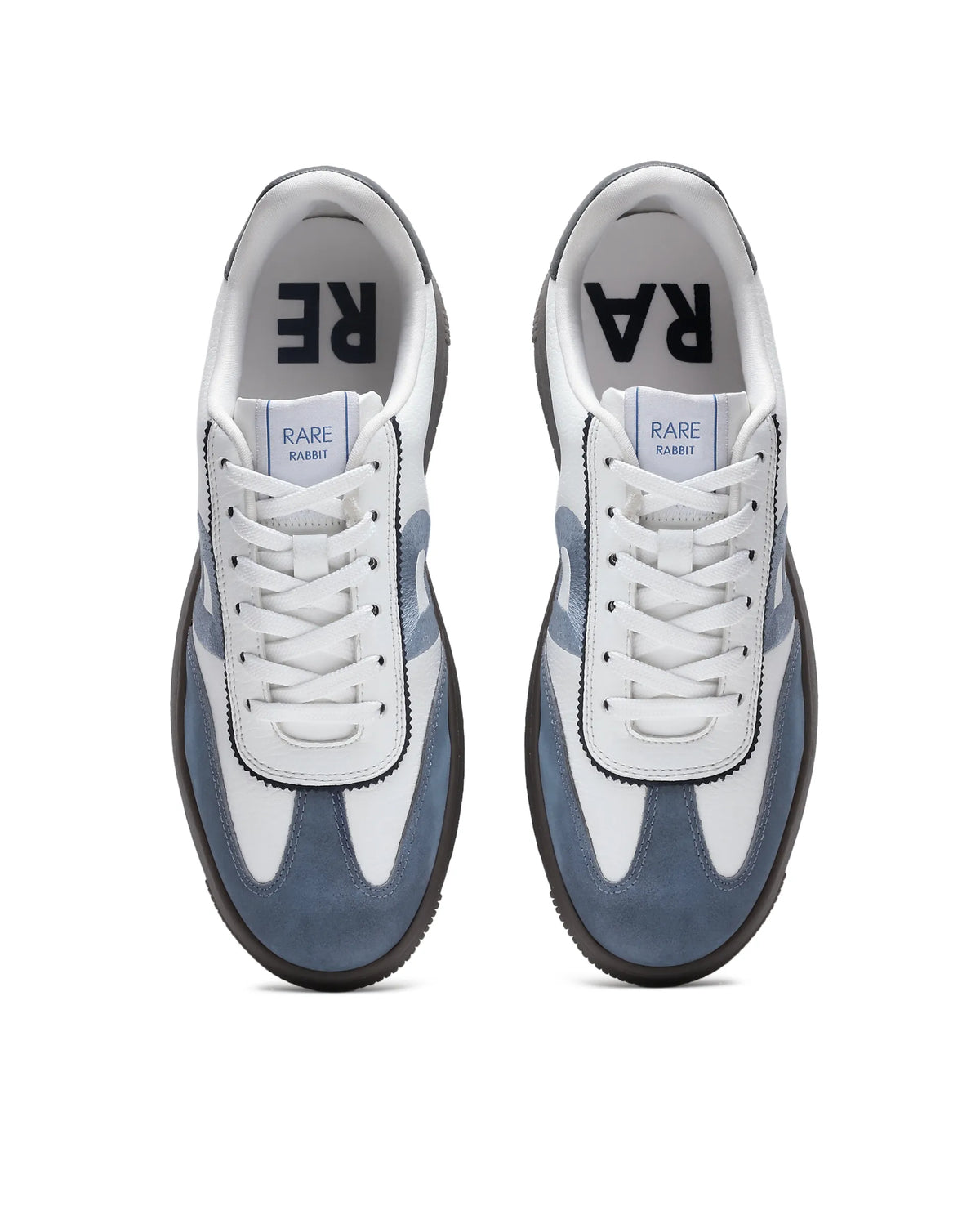 Rare Rabbit Men's Embroy White Micro Leather Sneaker
