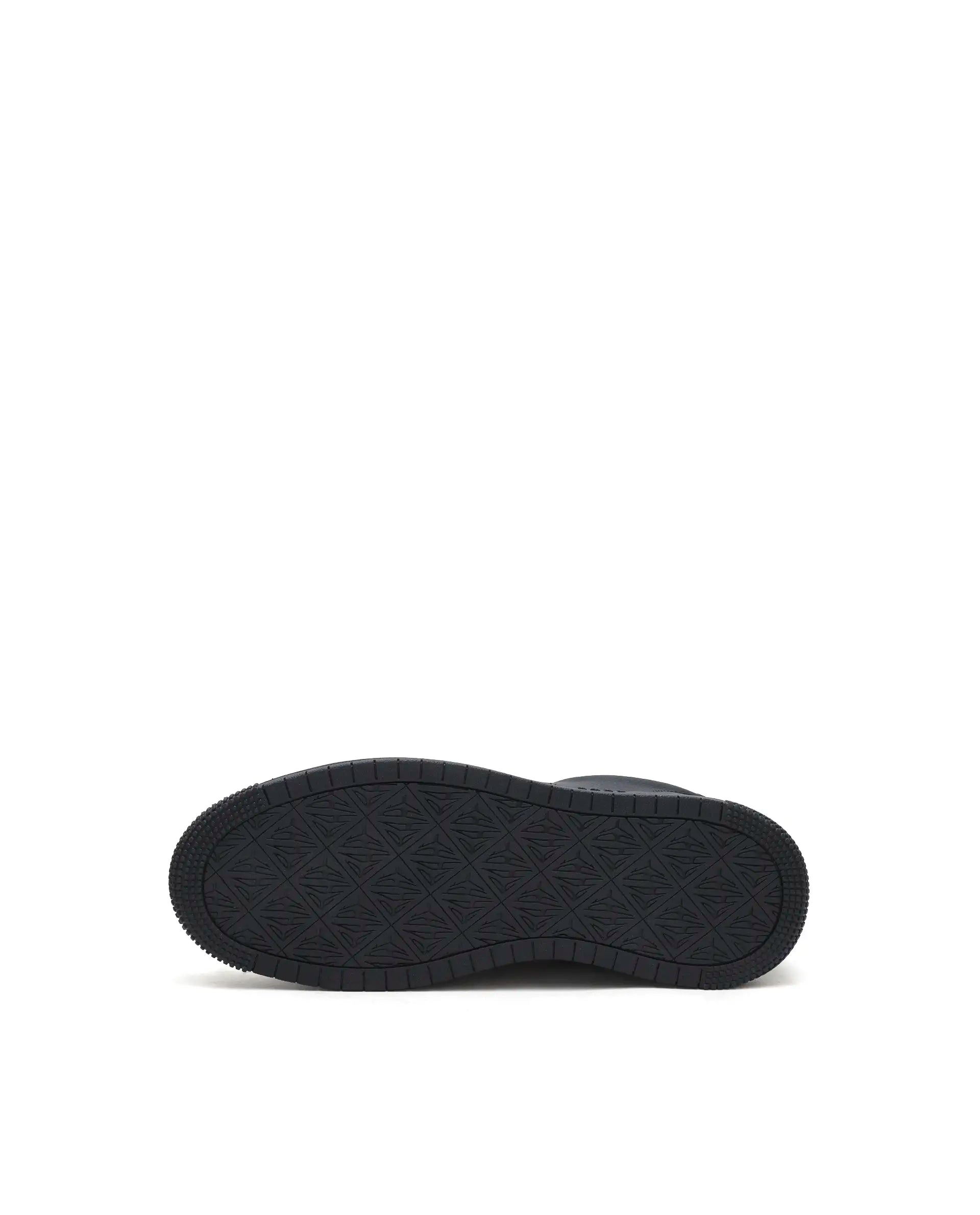Rare Rabbit Men's Embroy Black Micro Leather Sneaker