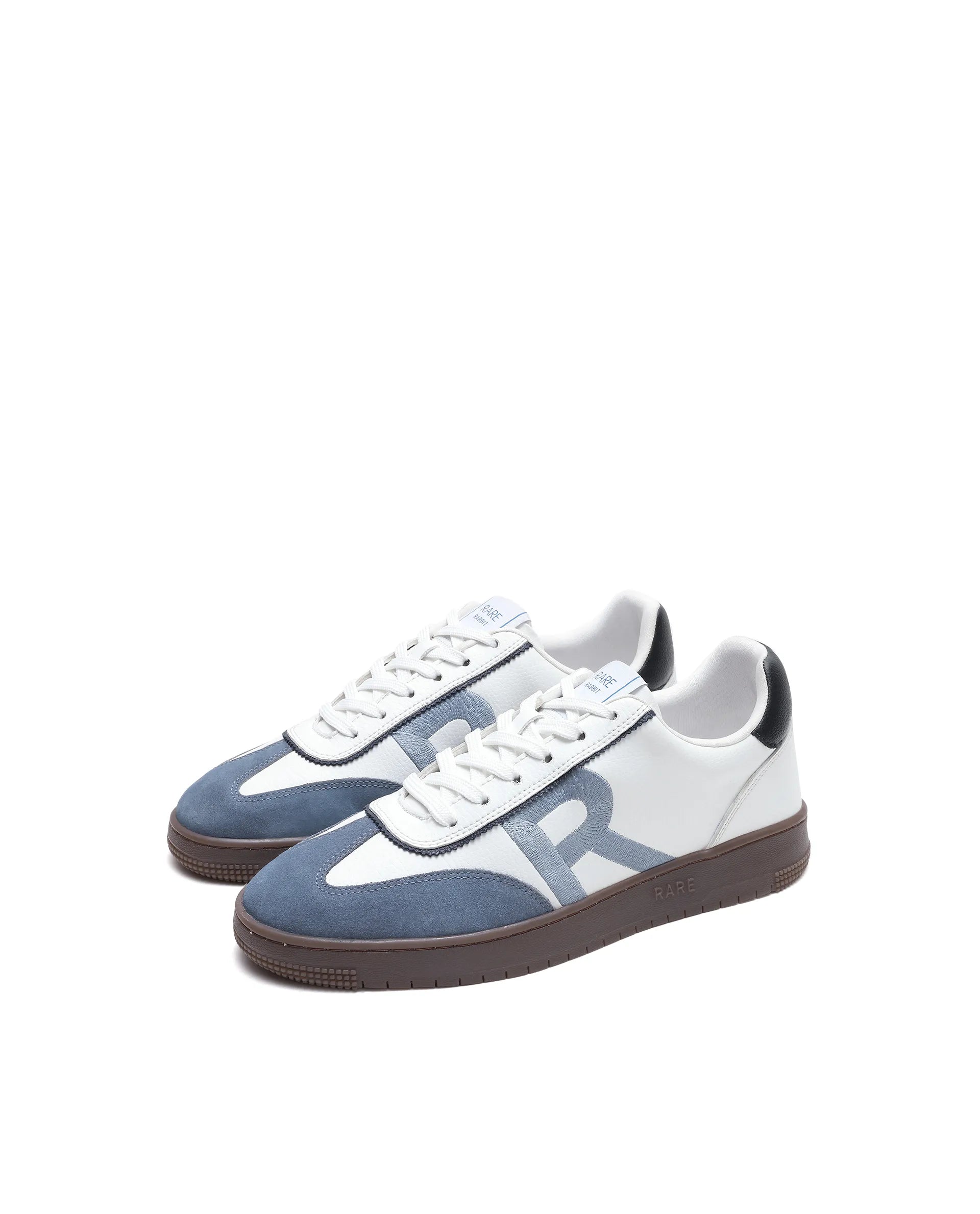Rare Rabbit Men's Embroy White Micro Leather Sneaker