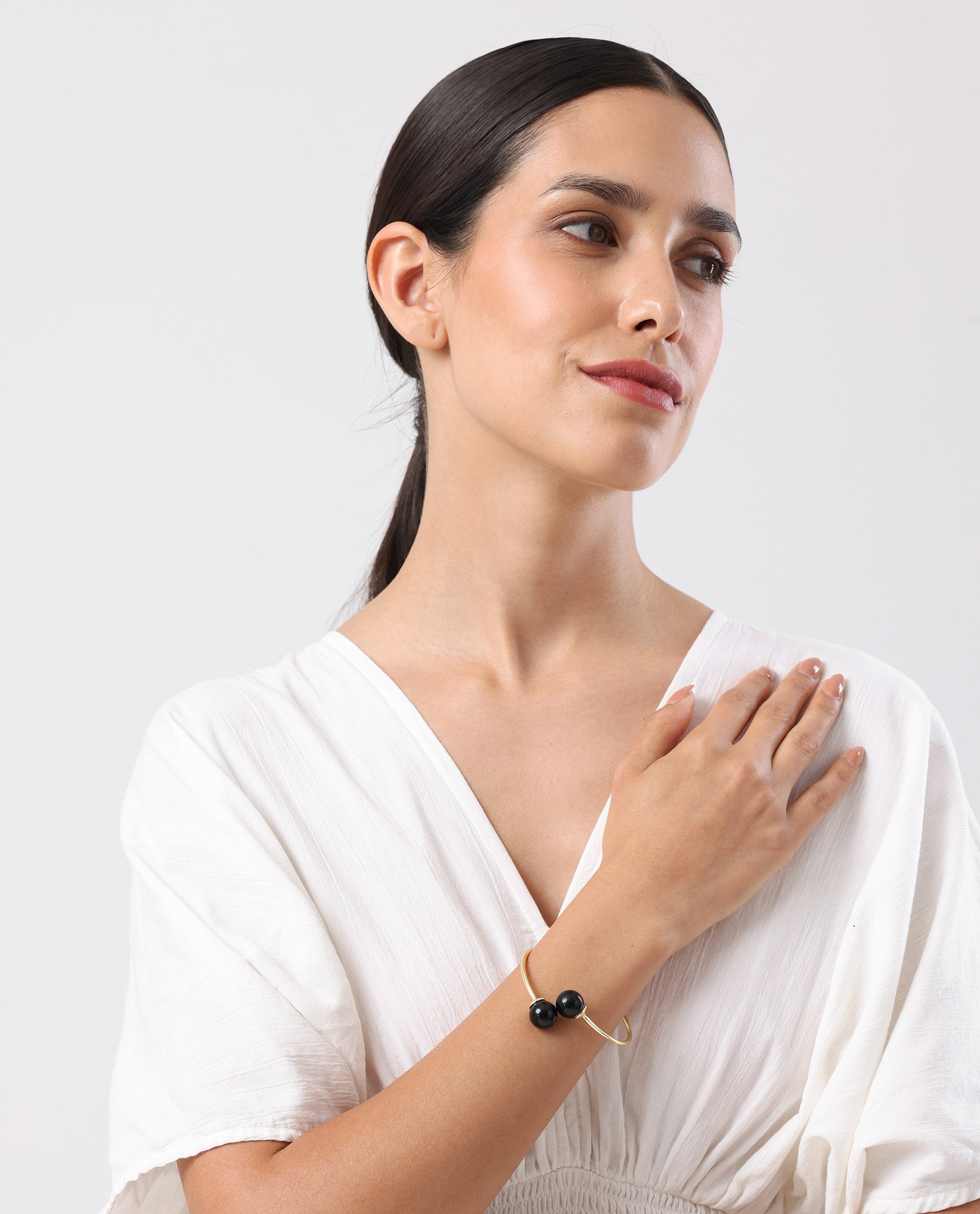 Rareism Women Endless Black Black Gold Bracelet