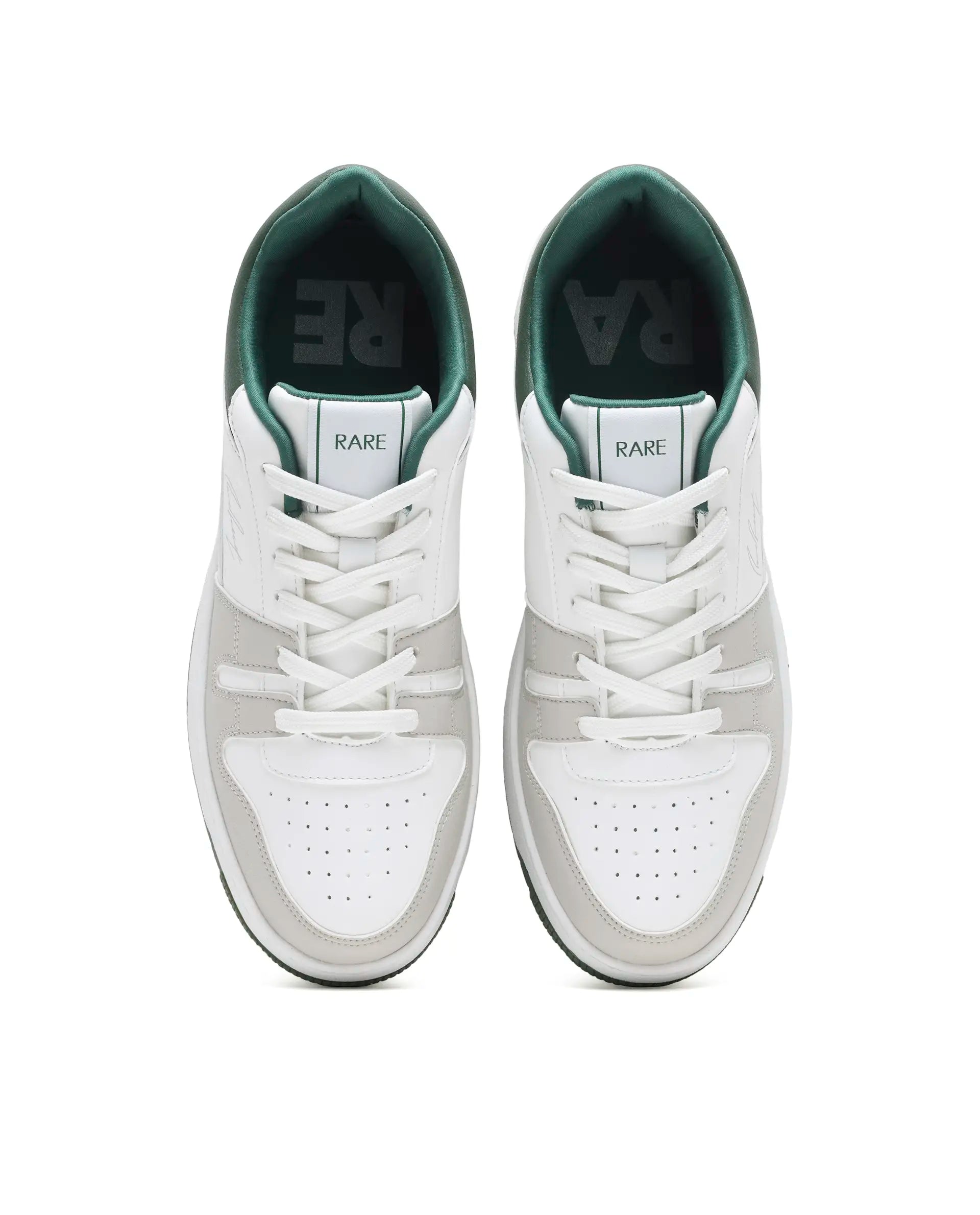 Rare Rabbit Men's Enrik White Micro Fiber Sneaker