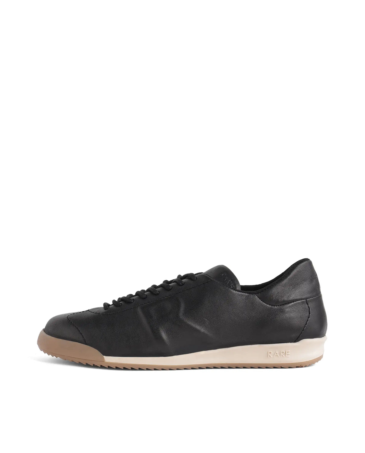 Rarez Men's Faceoff Primary Black Leather Regular Sneaker