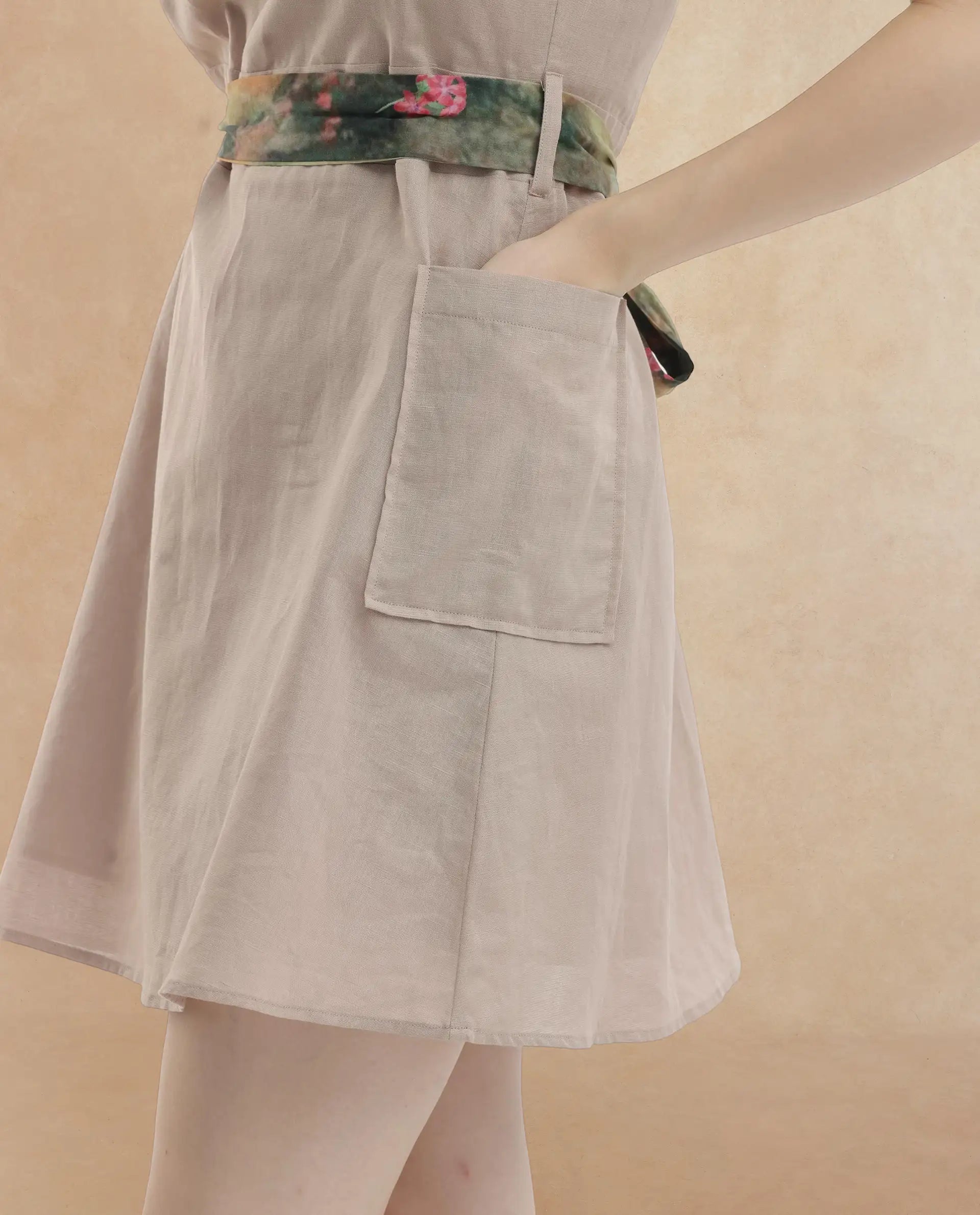 Rareism Womens Felix Light Beige Dress Sleeveless Solid