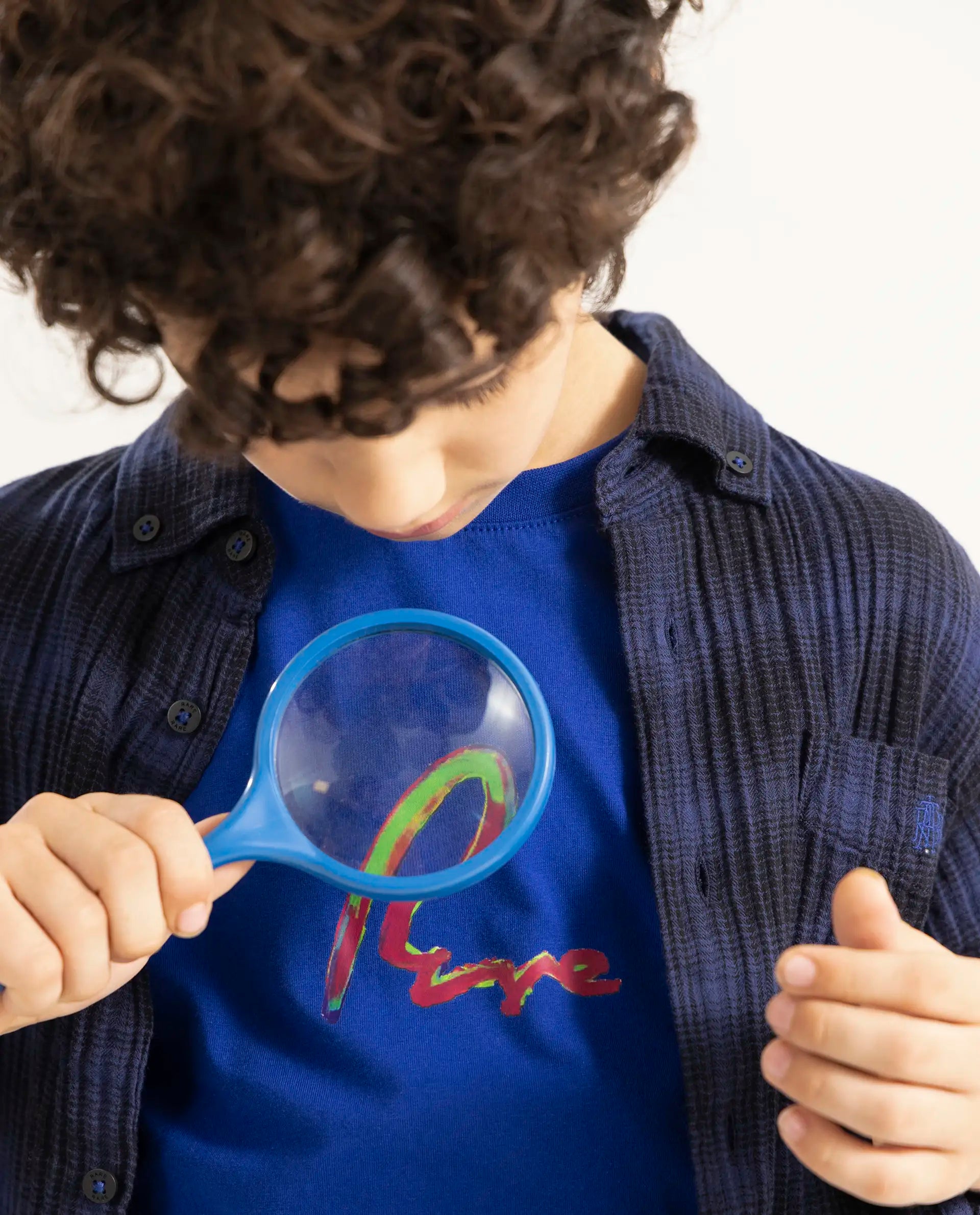 Rare Ones Kids Felix Blue Cotton Half Sleeves Crew Neck Graphic Print T-Shirt