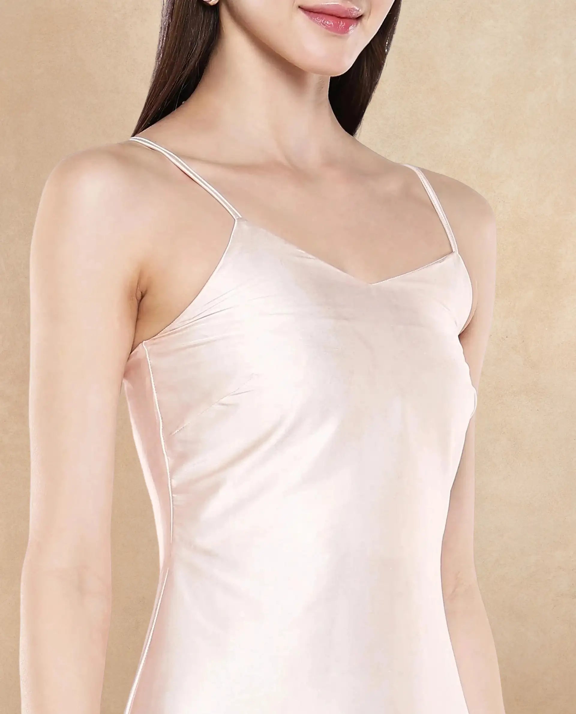 Rareism Women Ferrara Beige Sleeveless Shoulder Straps Zip Bodycon Maxi Floral Print Dress