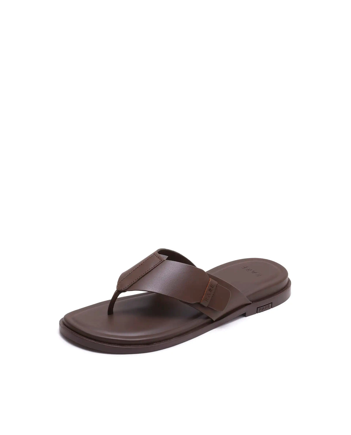 Rarez Men's Finn Dark Cherry Tan Leather Regular Sandal