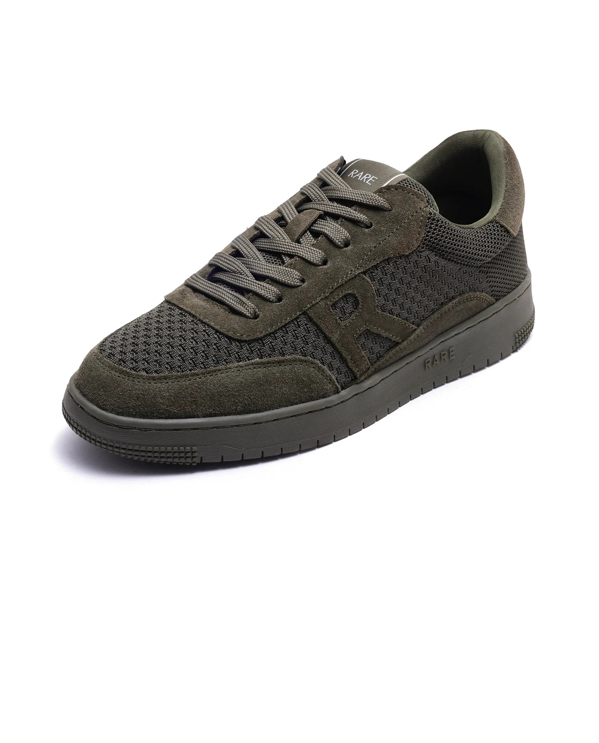 Rare Rabbit Men's Flint Olive Lace-Up Closure Sneaker
