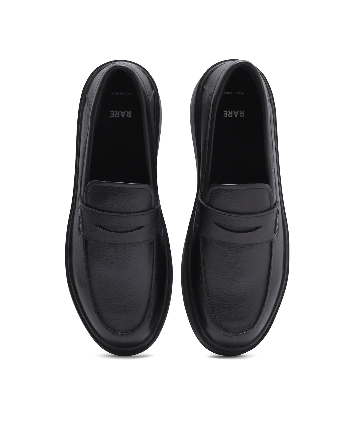 Rarez Men's Fordo Black Leather Regular Mocassin