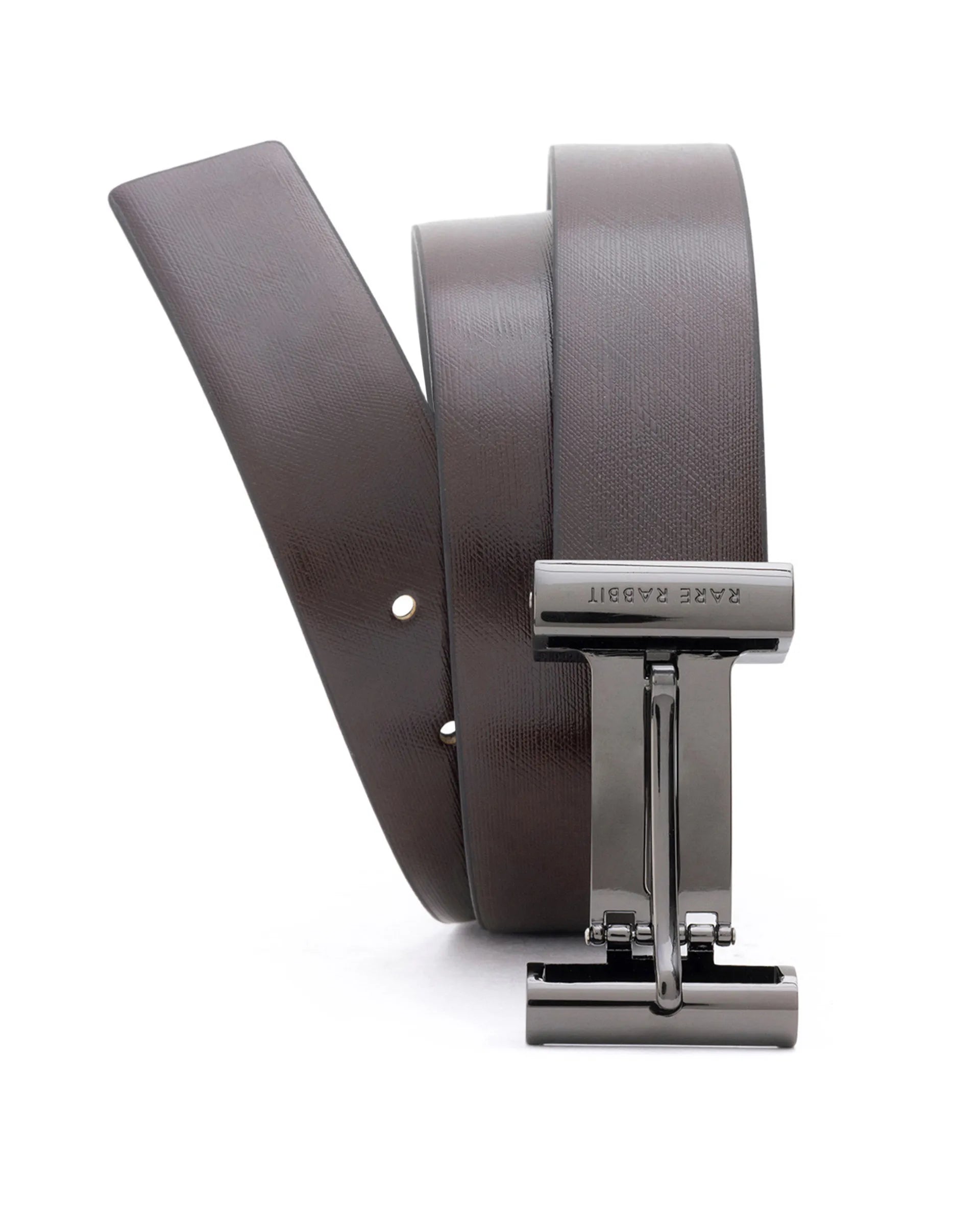 Rare Rabbit Men'S Fredy Black Belt Leather