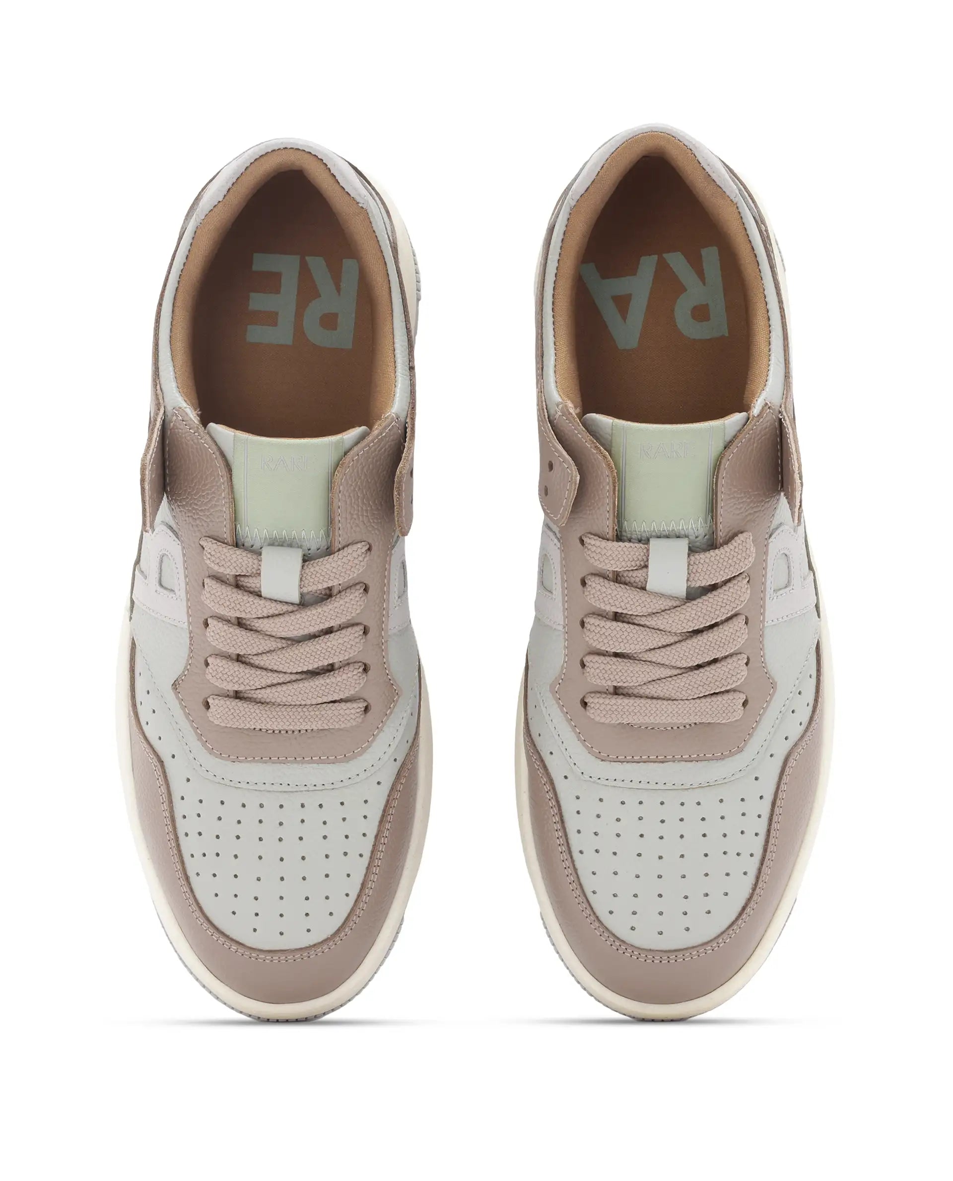 Rare Rabbit Men's Gabbs Green Plain Shoes