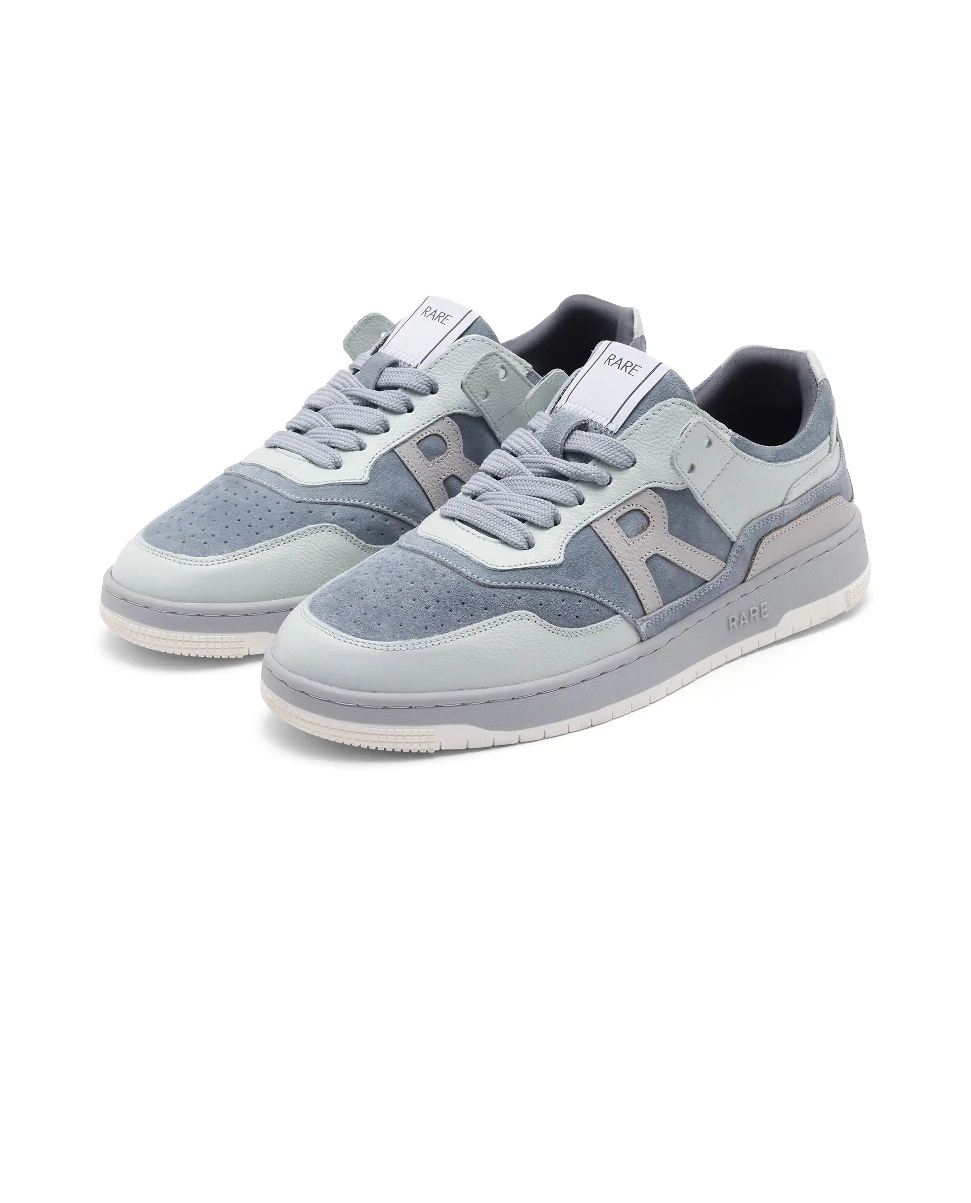 Rare Rabbit Men's Gabbs Grey Plain Shoes