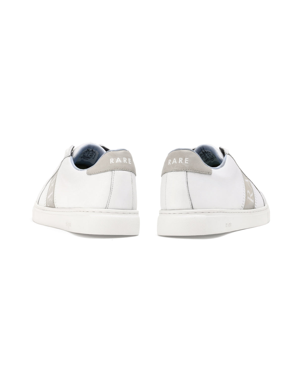 Rare Rabbit Men's Galileo White Round Toe Statement Branding Smart Casual Sneaker Shoes