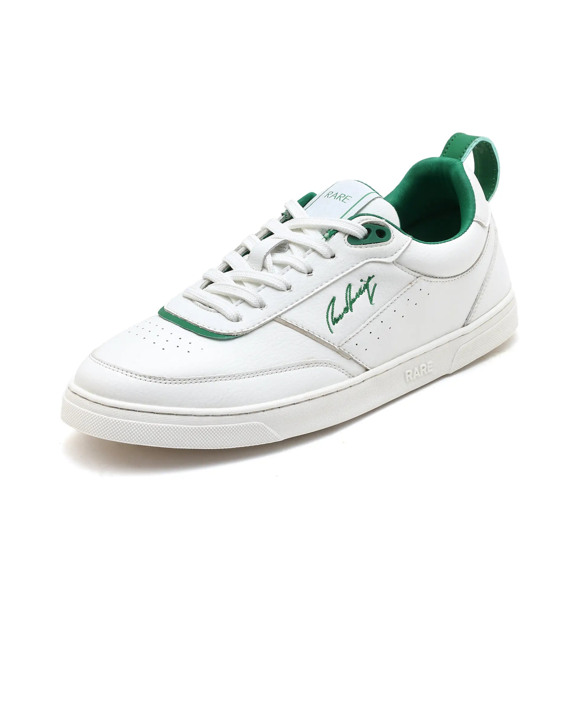 Rare Rabbit Men's Garen Green Micro Fiber Causal Sneaker