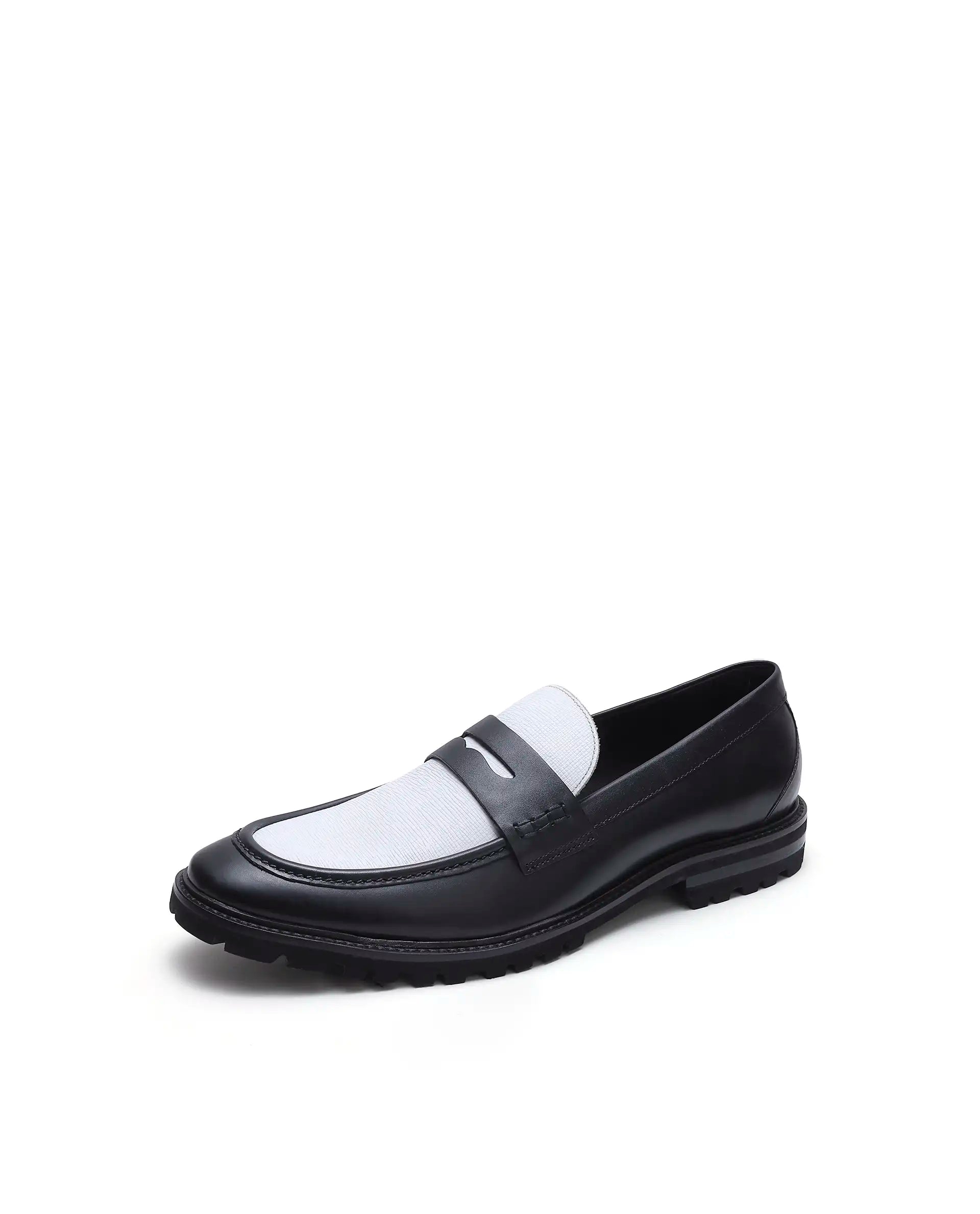 Rare Rabbit Men's Garfield Black Leather Mocassin
