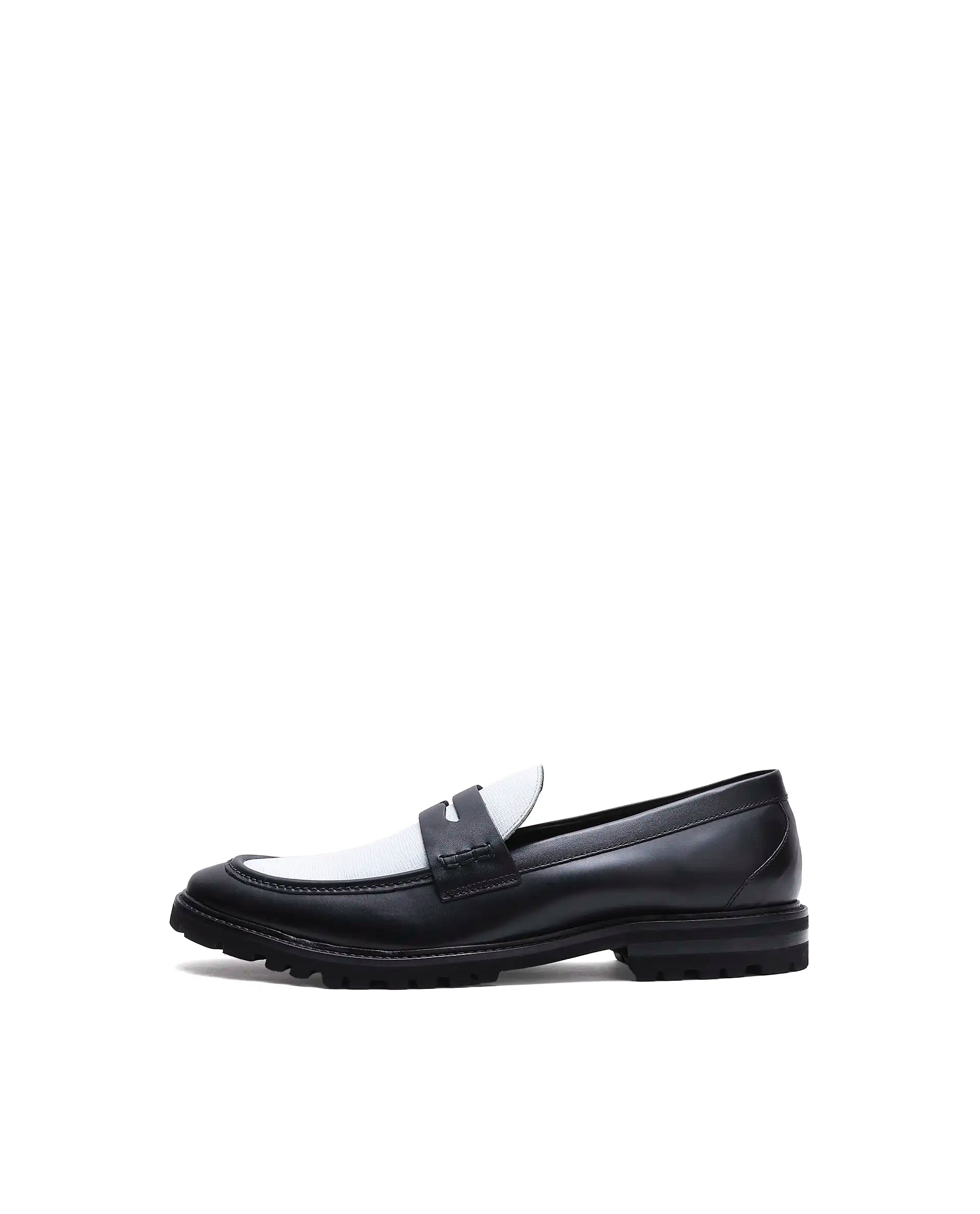 Rare Rabbit Men's Garfield Black Leather Mocassin