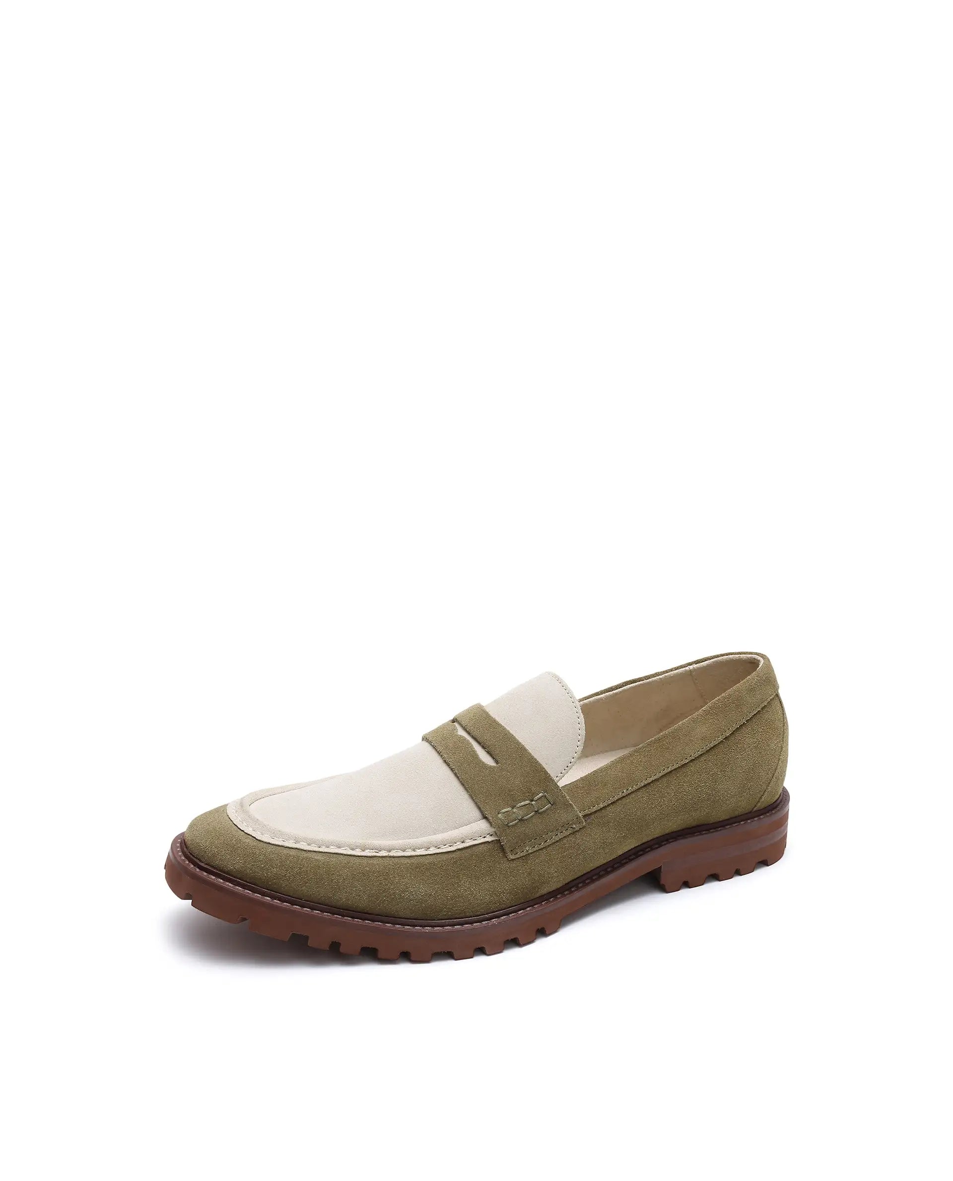 Rare Rabbit Men's Garfield Olive Leather Mocassin