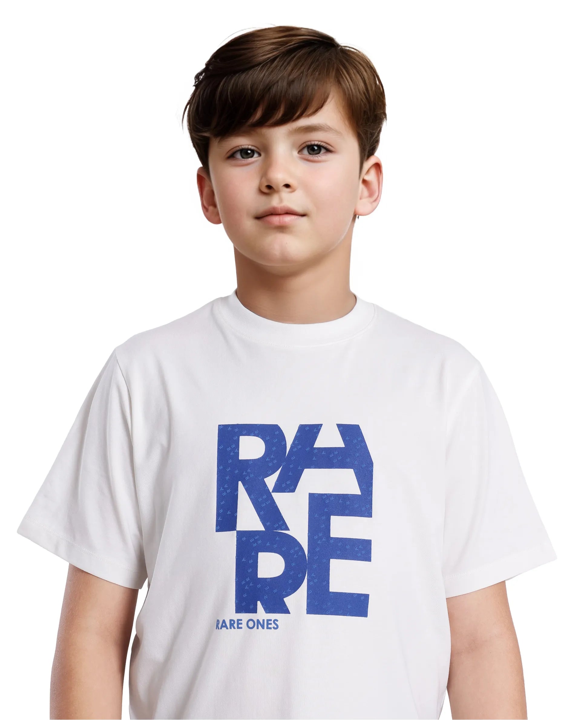 Rare Ones Kids Gelo Off White Cotton Blend Short Sleeve Crew Neck Printed Regular T-Shirt