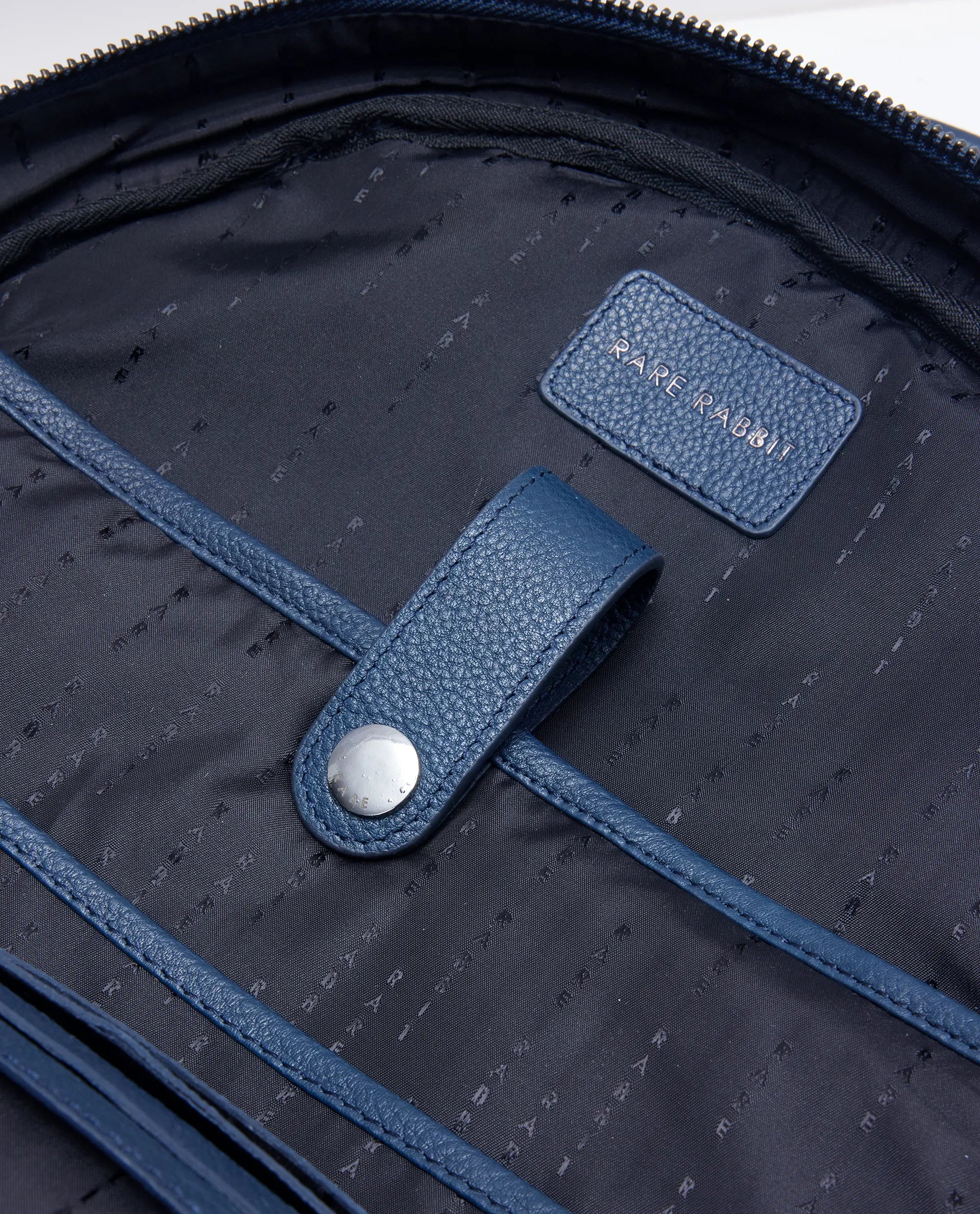 Rare Rabbit Men's Genther Blue Monogram Print Bag