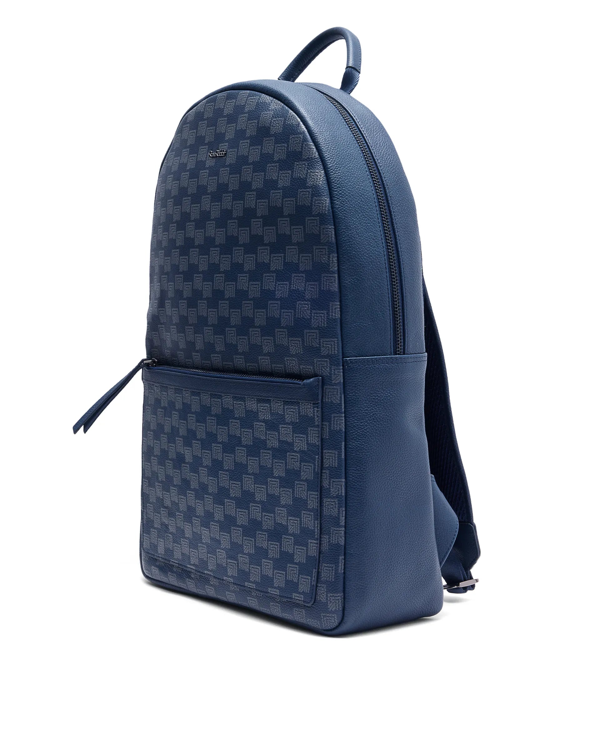 Rare Rabbit Men's Genther Blue Monogram Print Bag