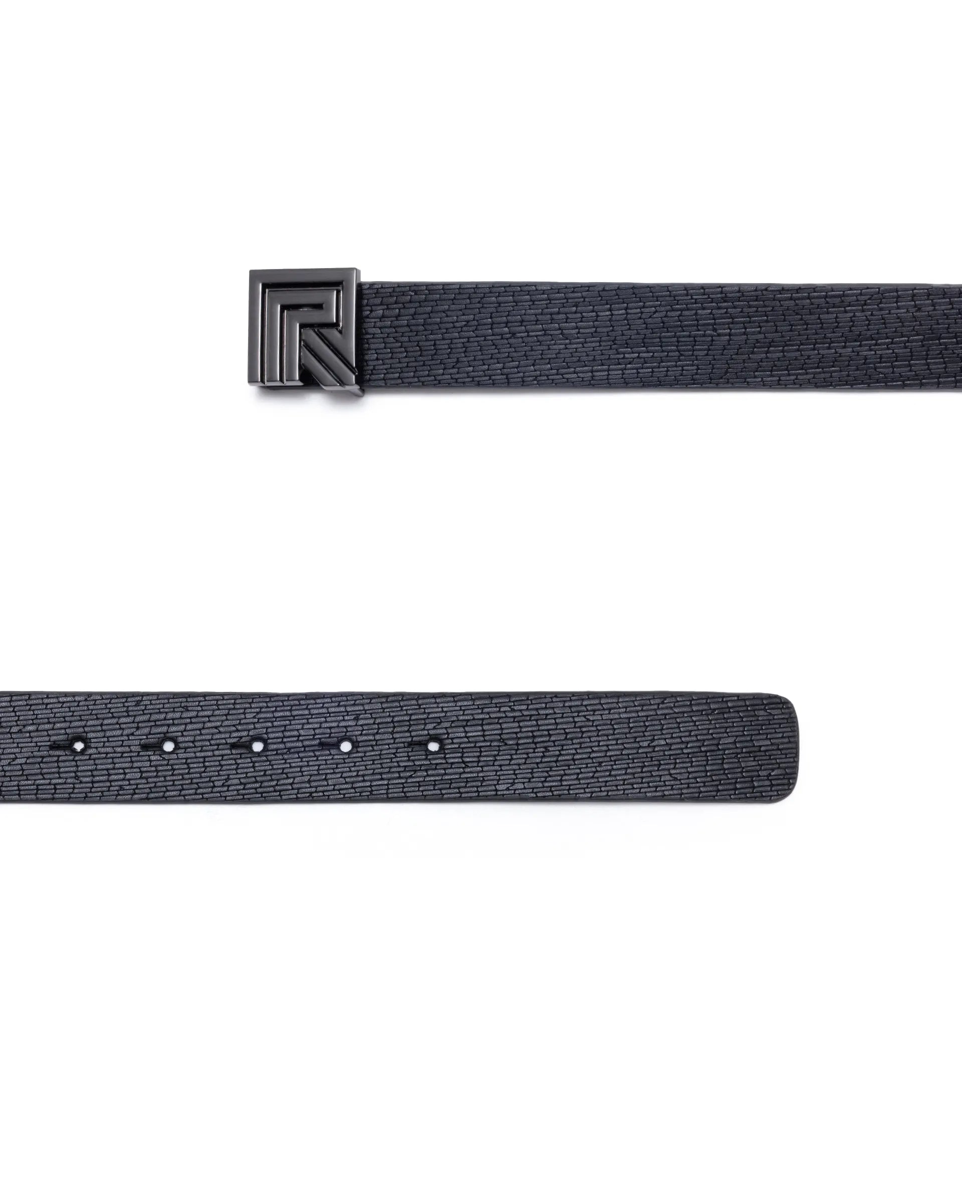 Rare Rabbit Men Geous Black Leather Belt