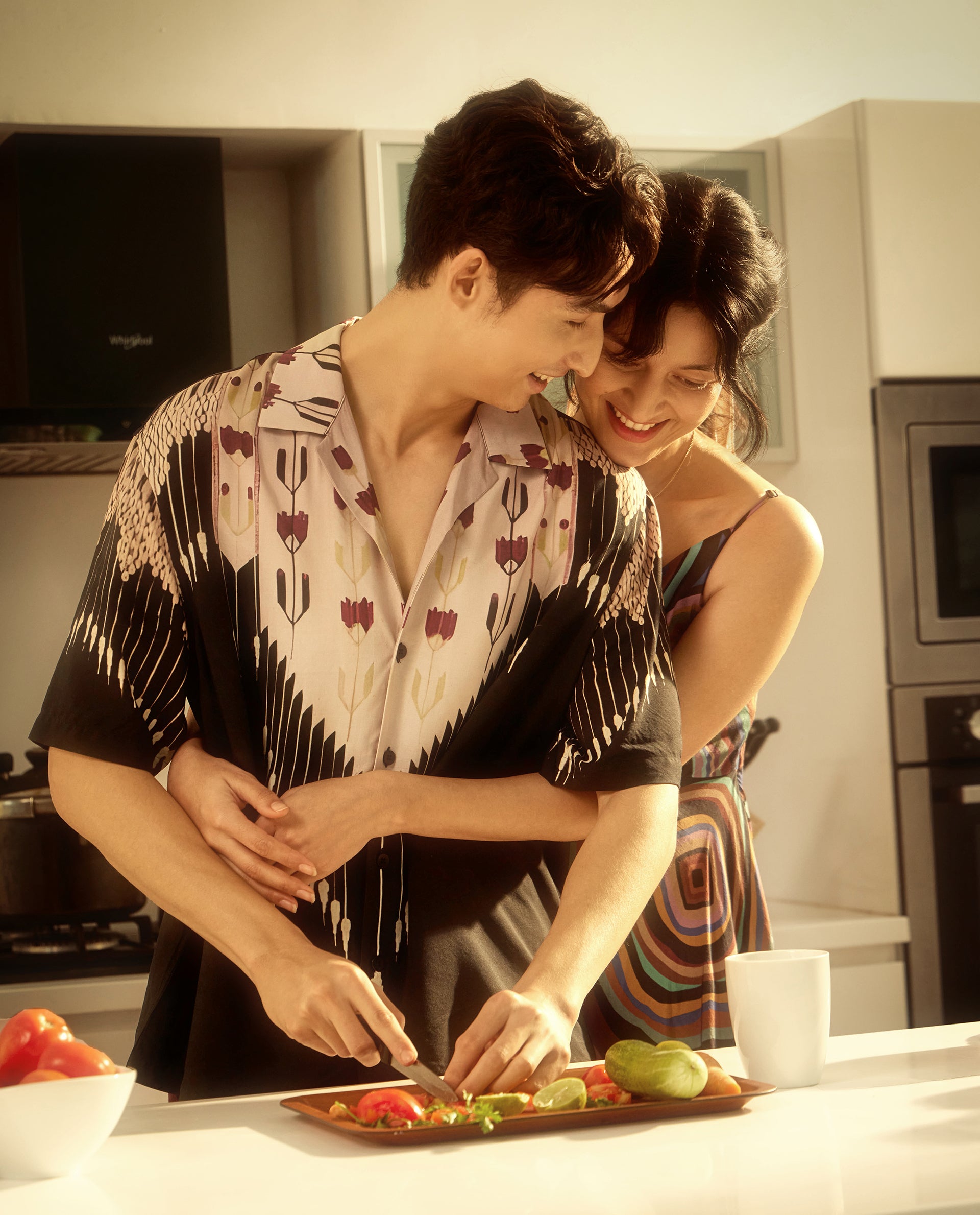 Rare Rabit Men's Lisat Black Half Sleeve Cuban Collar Shirt