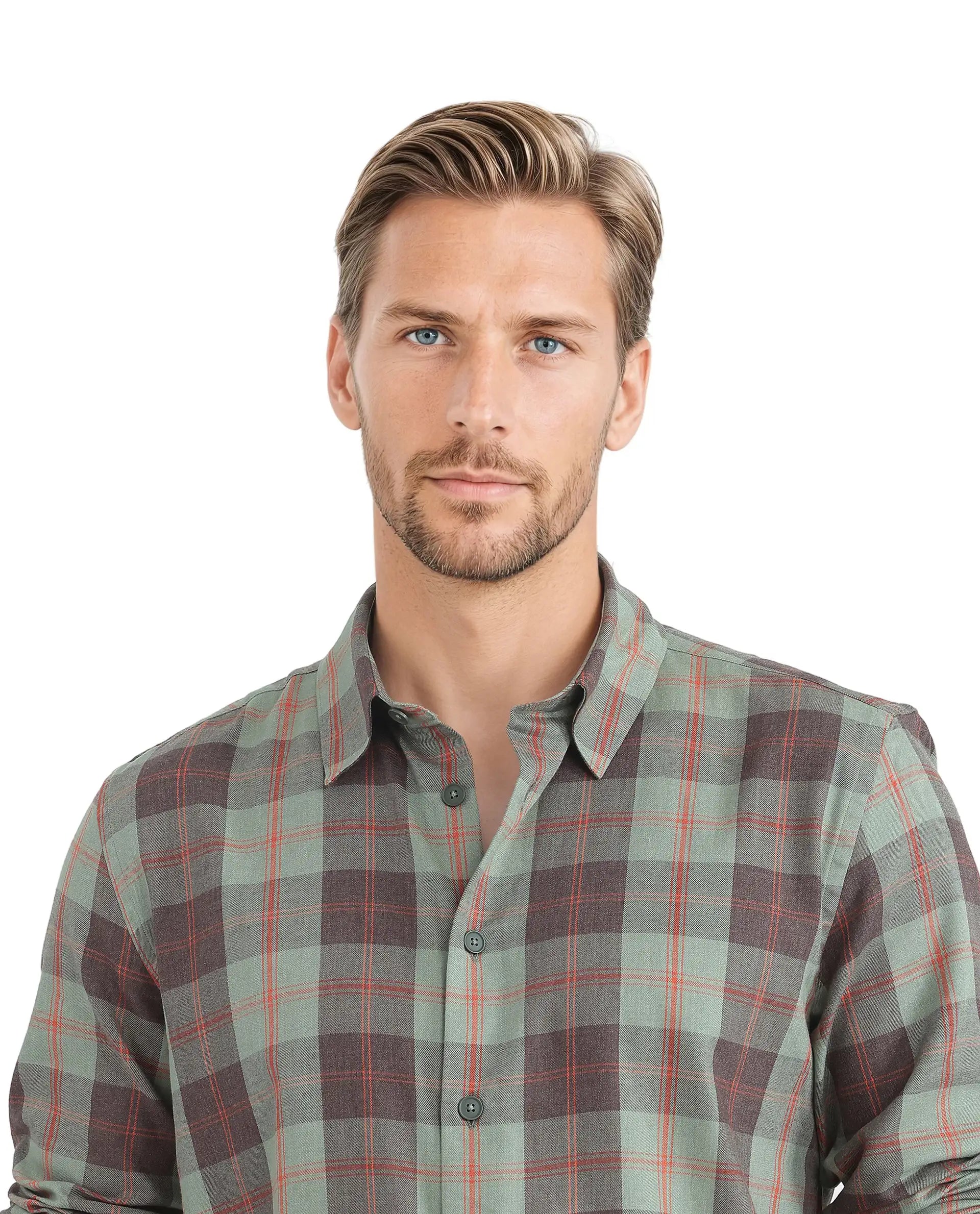 Rare Rabbit Men's Gory Dark Olive Cotton Fabric Full Sleeve Collared Neck Button Closure Printed Shirt