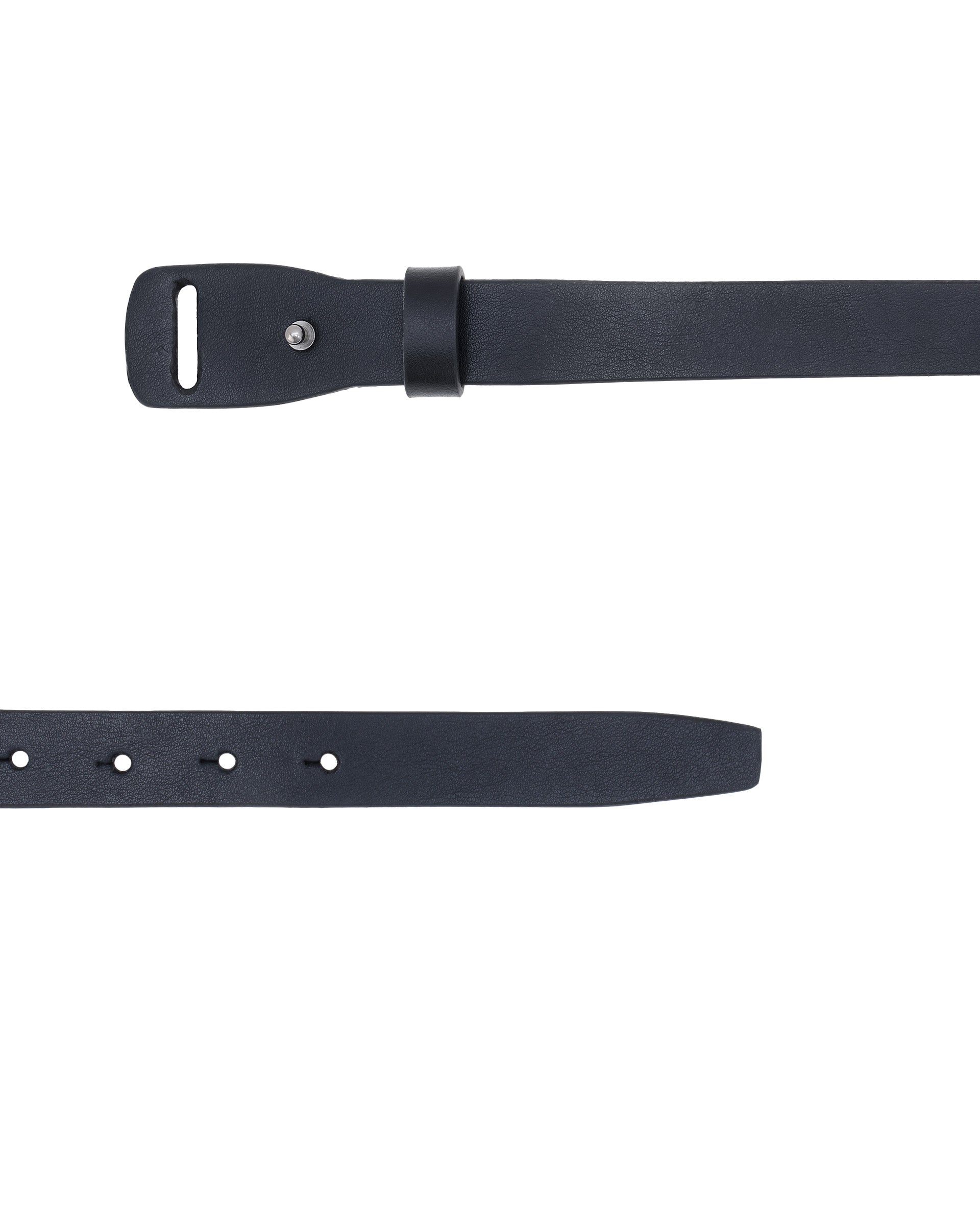 Rare Rabbit Men's Grenger Black Non-Reversible Smooth Grain Belt