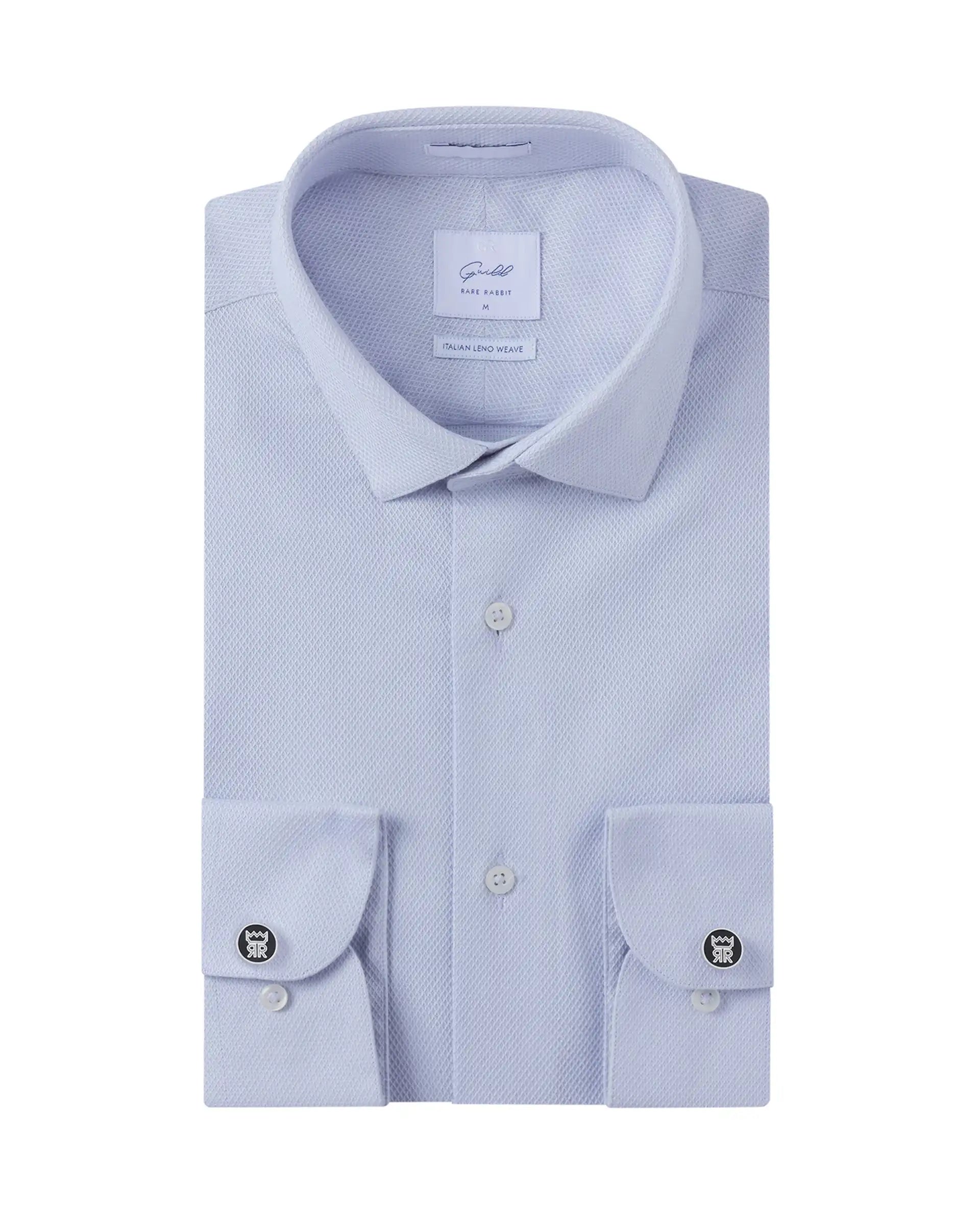 Rare Rabbit Men Astron-1 Pastel Purple Full Sleeve Regular Fit Plain Shirt