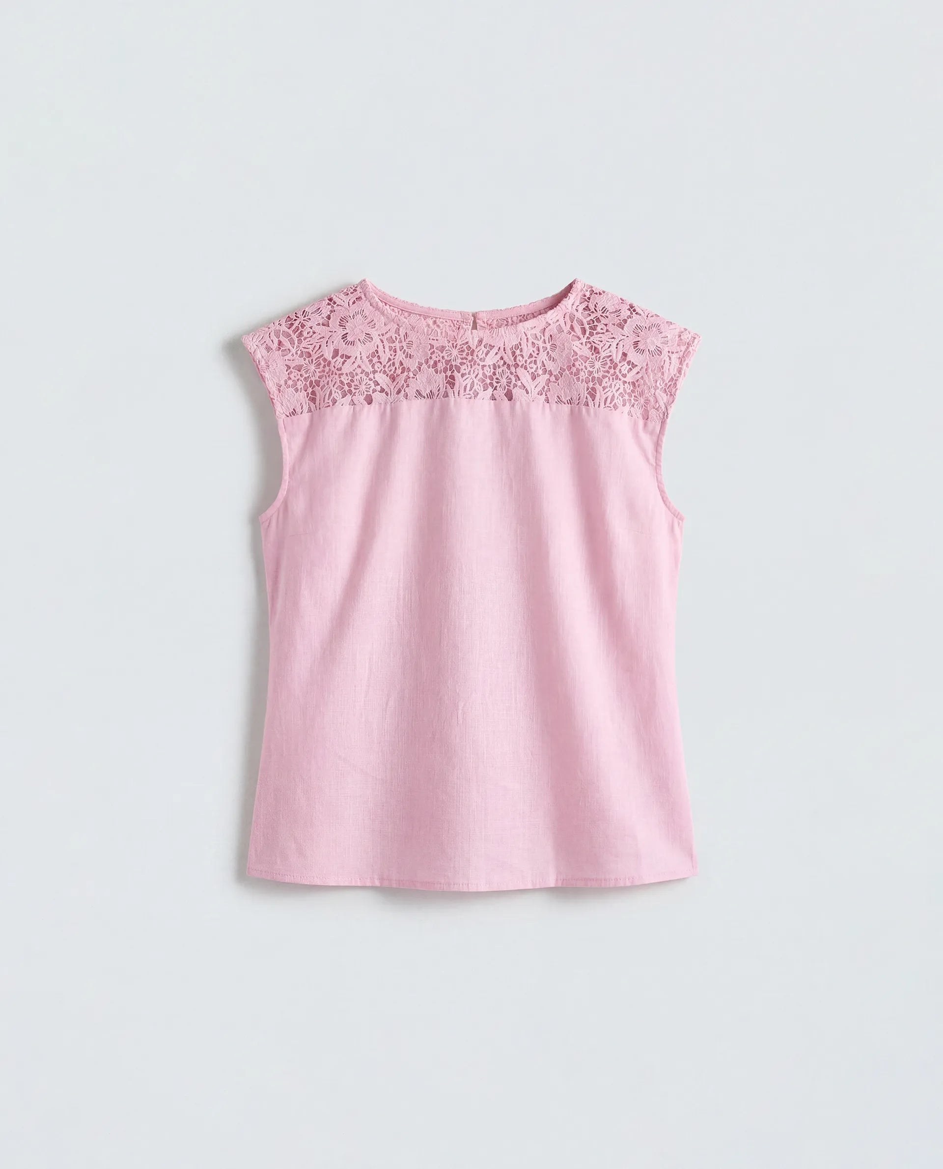 Rareism Women's Hige Light Pink Cotton Crew Neck Regular Plain Top