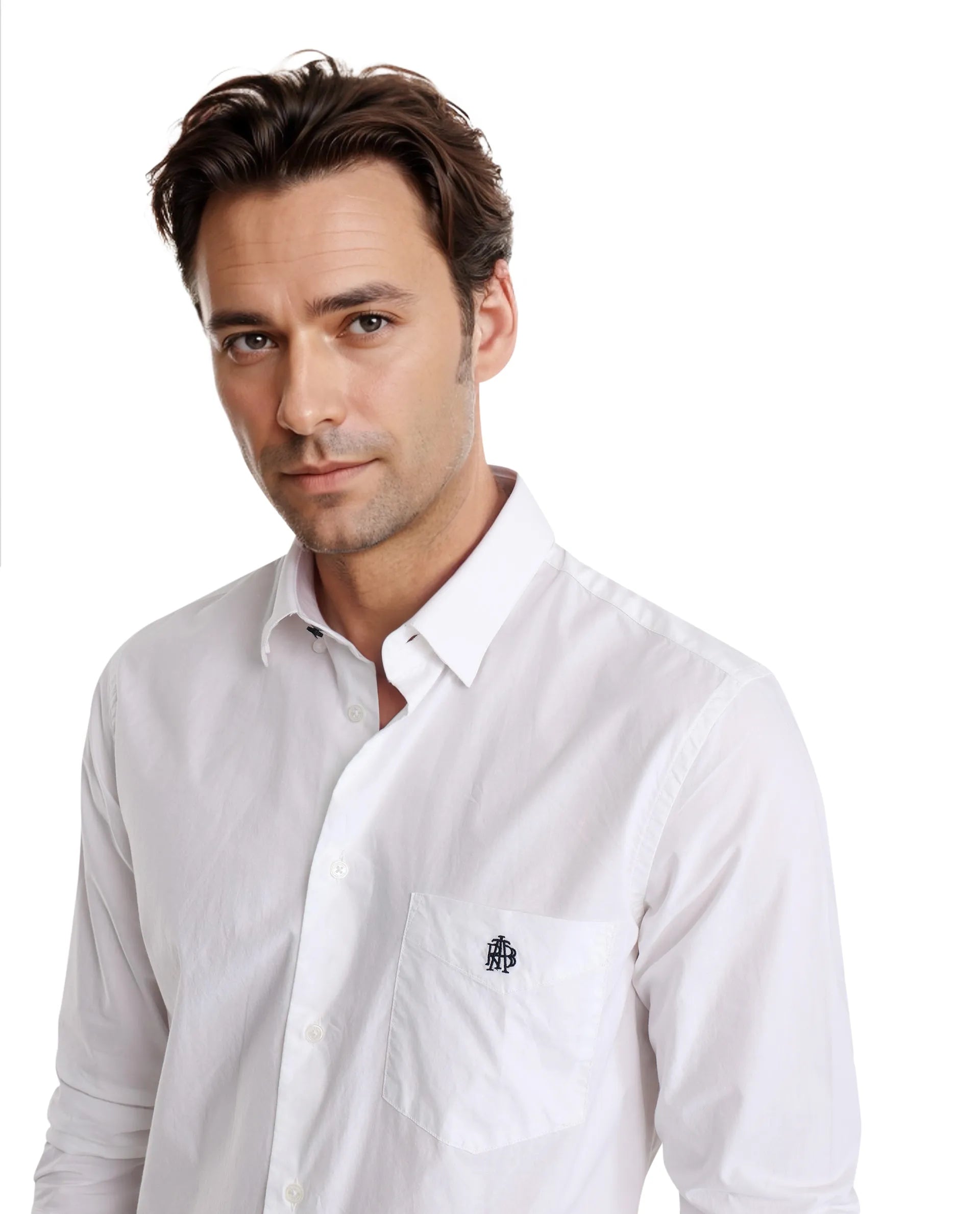 Rare Rabbit Men Harmin White Full Sleeve Collared Neck Button Closure Regular Fit Plain Shirt