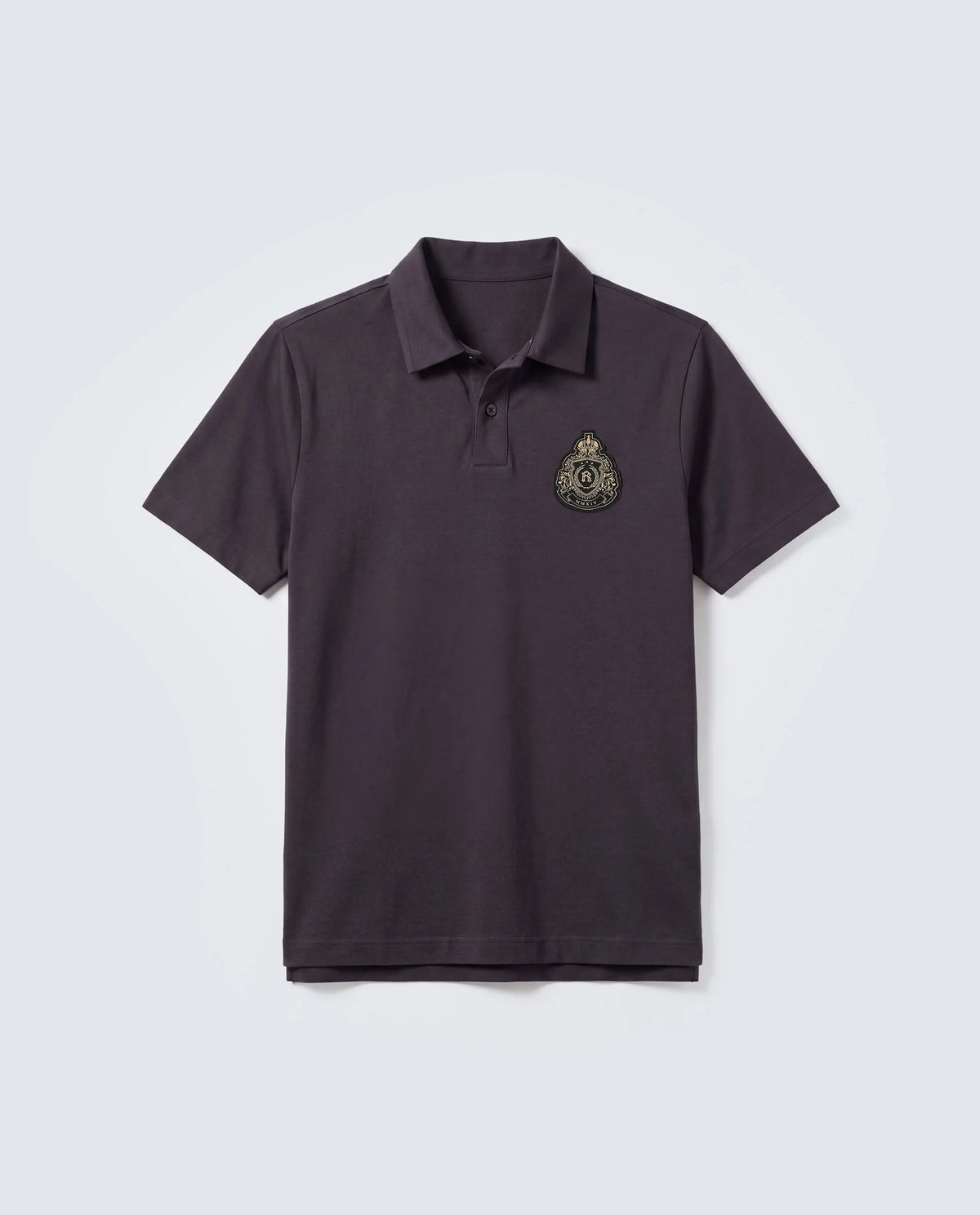 Rare Rabbit Men's Bage Flouroscent Purple Cotton Blend Fabric Half Sleeve Spread Collar Regular Fit Plain Polo
