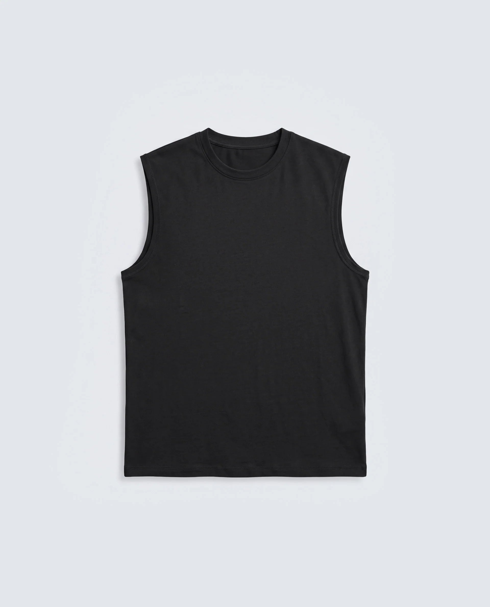 Rare Rabbit Men's Nats Dark Grey Cotton Lycra Fabric Regular Fit Plain Stretchable Sleeveless Vest