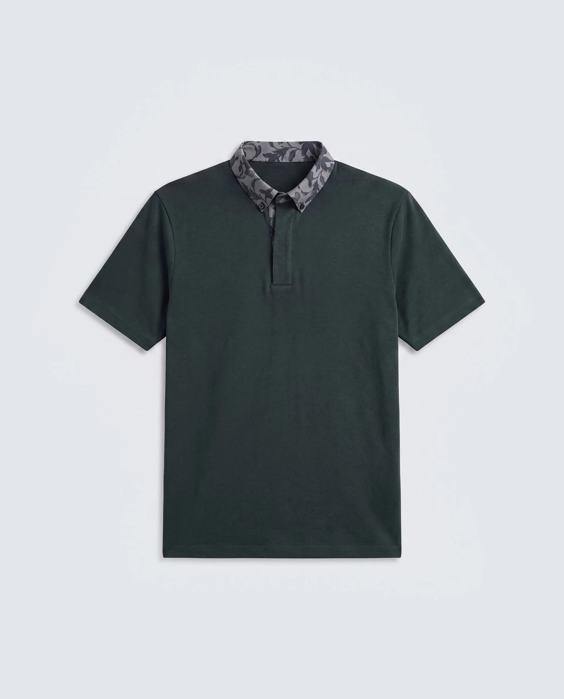Rare Rabbit Men's Ringer-A25 Dark Green Cotton Plain Regular Fit Half Sleeve Polo
