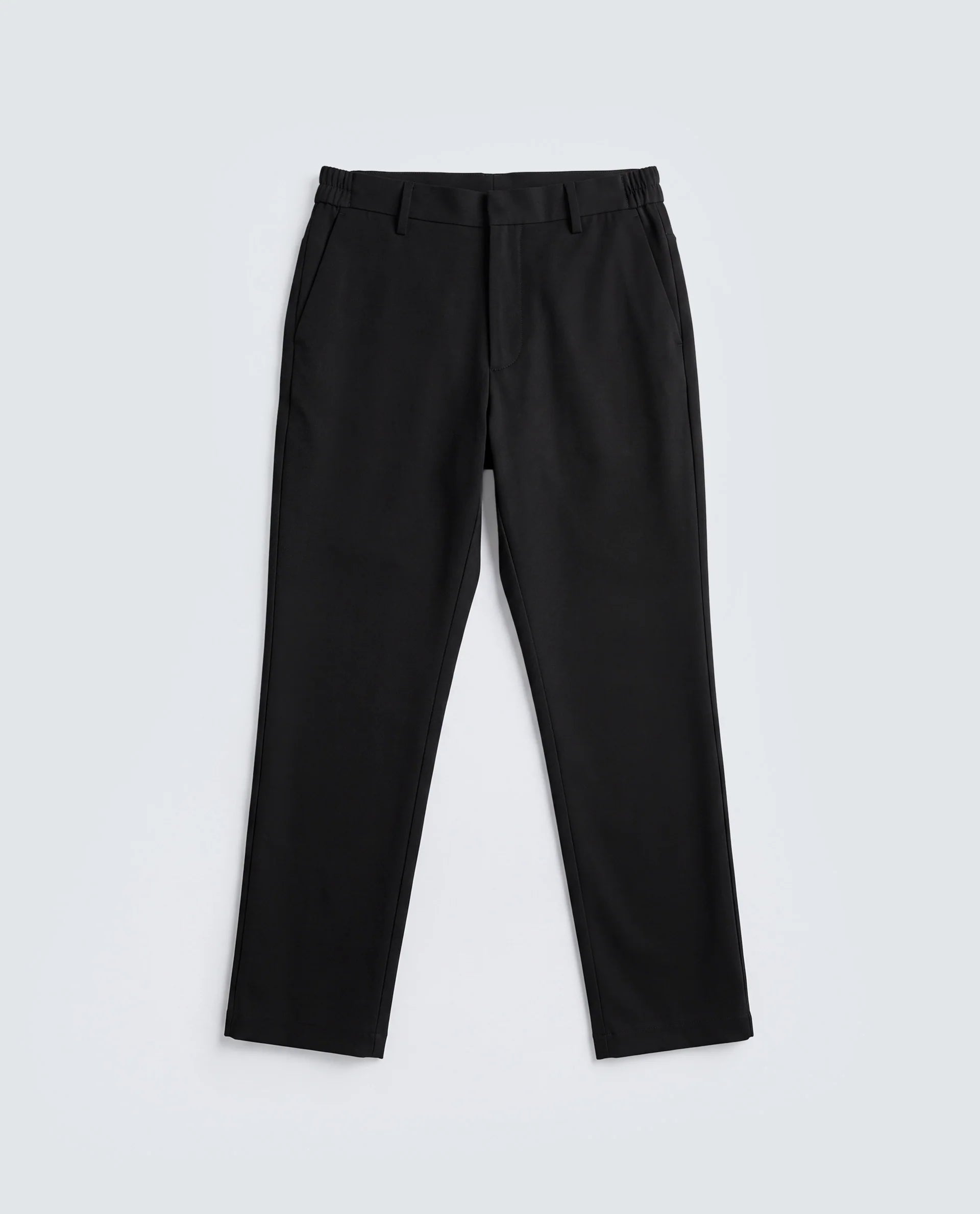 Rare Rabbit Men's Travel-Aw26 Black Polyester Blend Fabric Regular Fit Plain Trouser