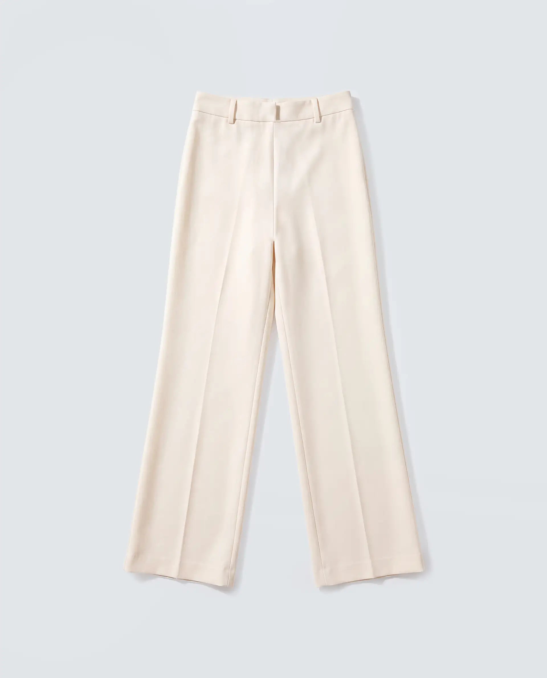 Rareism Women's Widy Off White Viscose Wide Plain Trouser