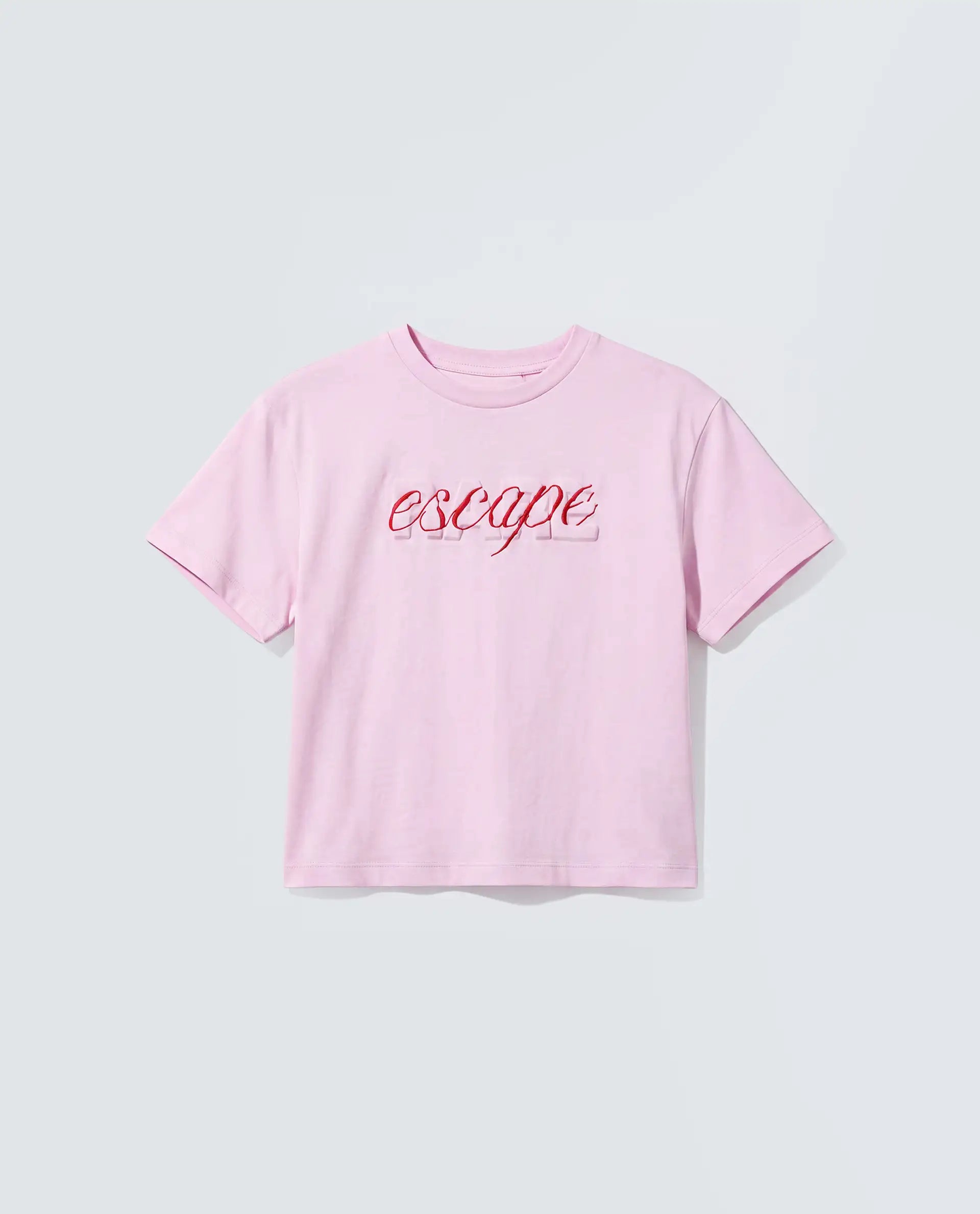 Rareism Women's Zinc Pink Cotton Blend Half Sleeve Relaxed Fit Printed T-Shirt