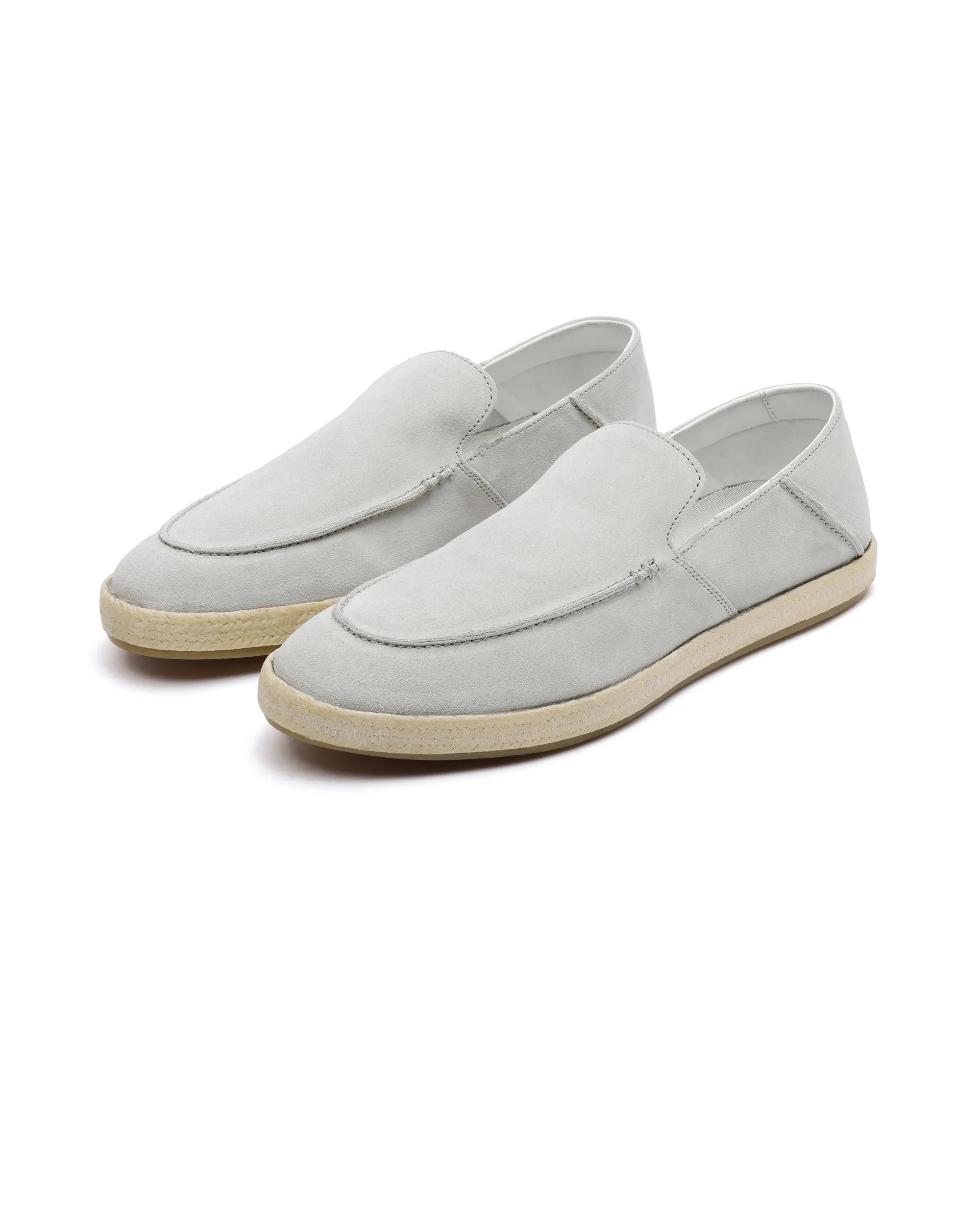 Rare Rabbit Men Havana White Suede Leather Slip-On Closure Shoes