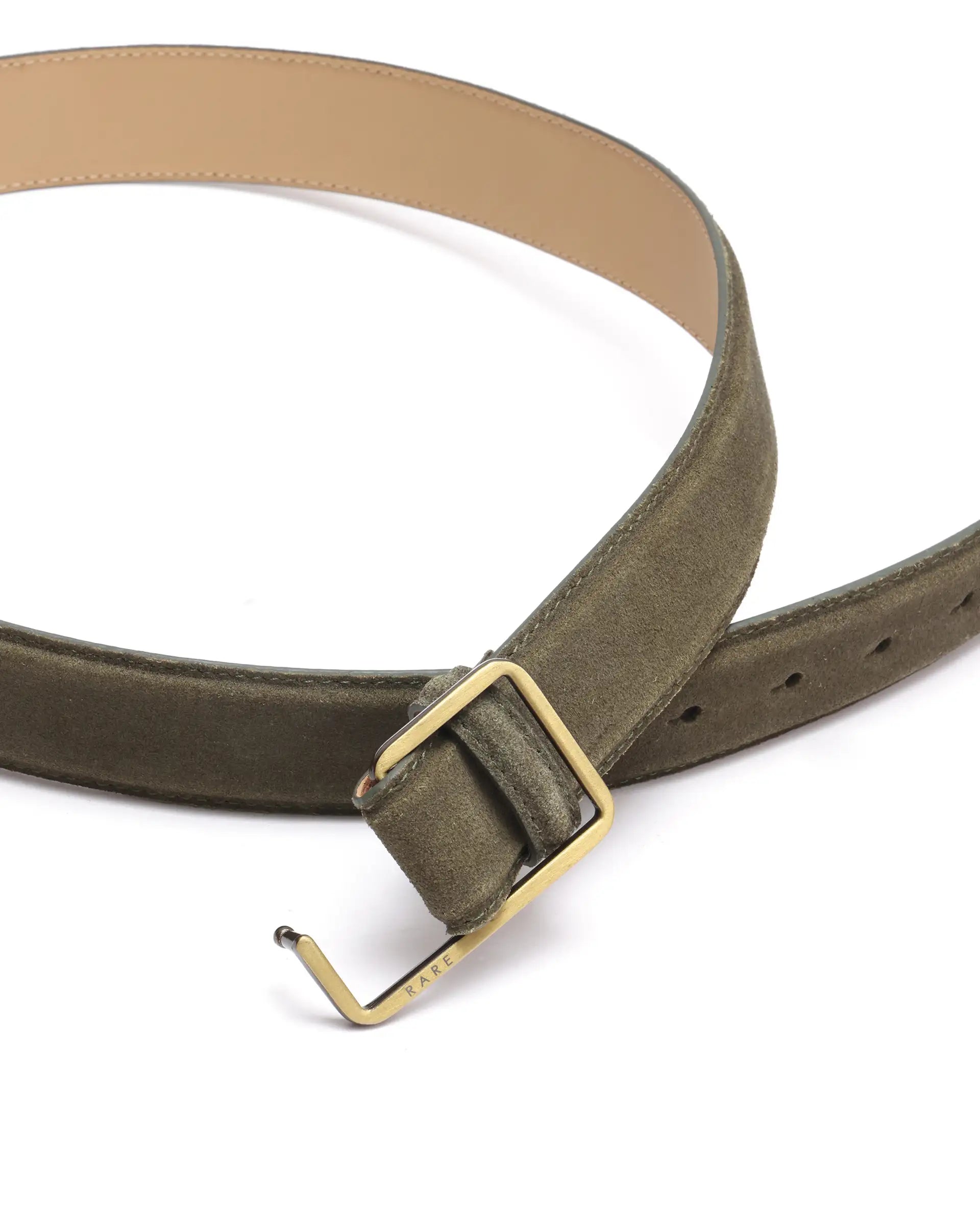 Rare Rabbit Men Hedvig Olive Belt