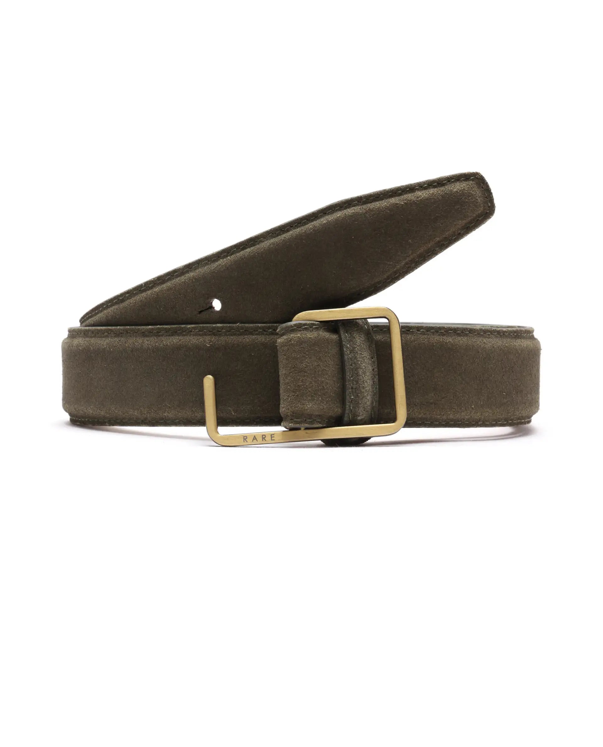 Rare Rabbit Men Hedvig Olive Belt