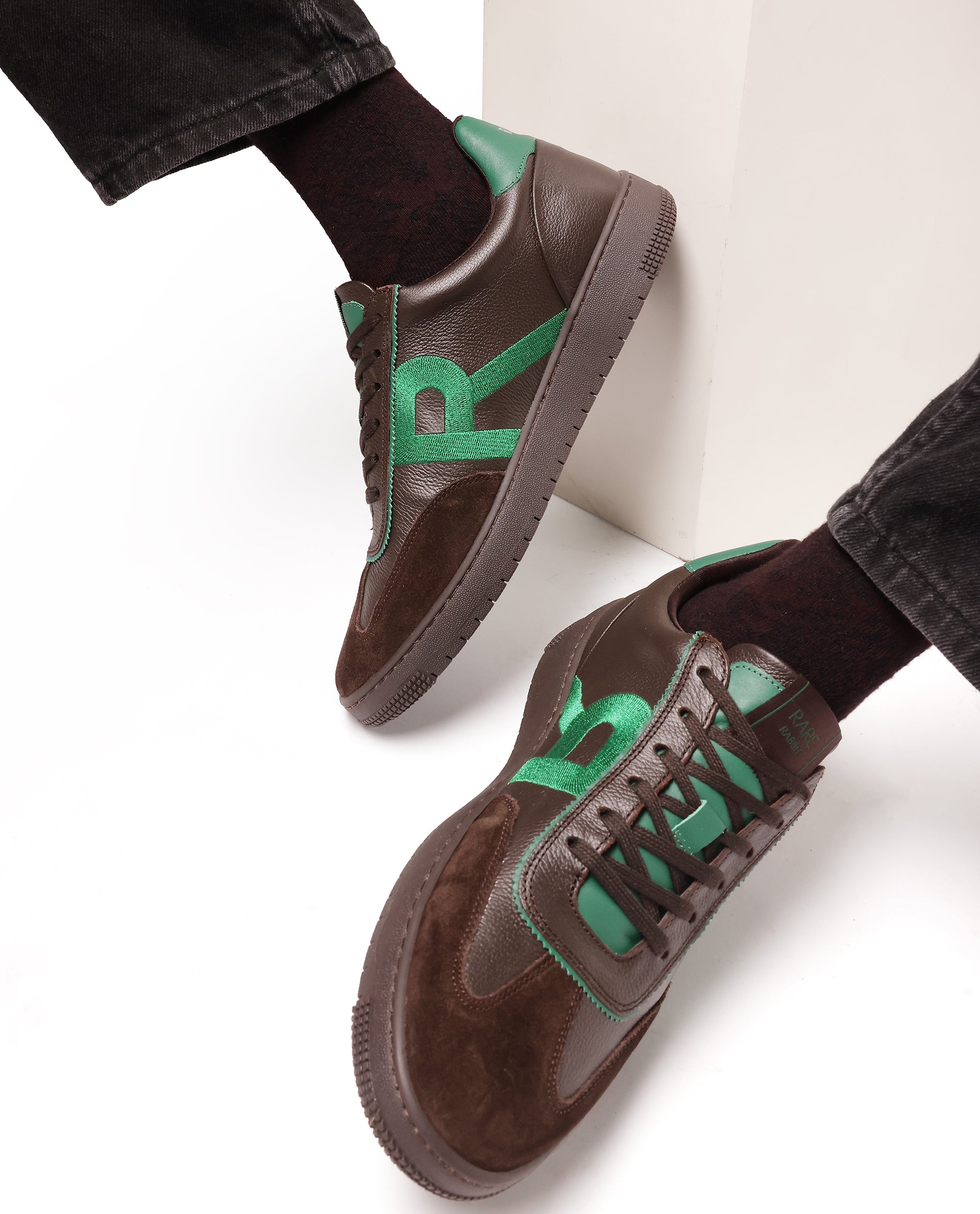 Rare Rabbit Men Hem Brown Lace-Up Shoes