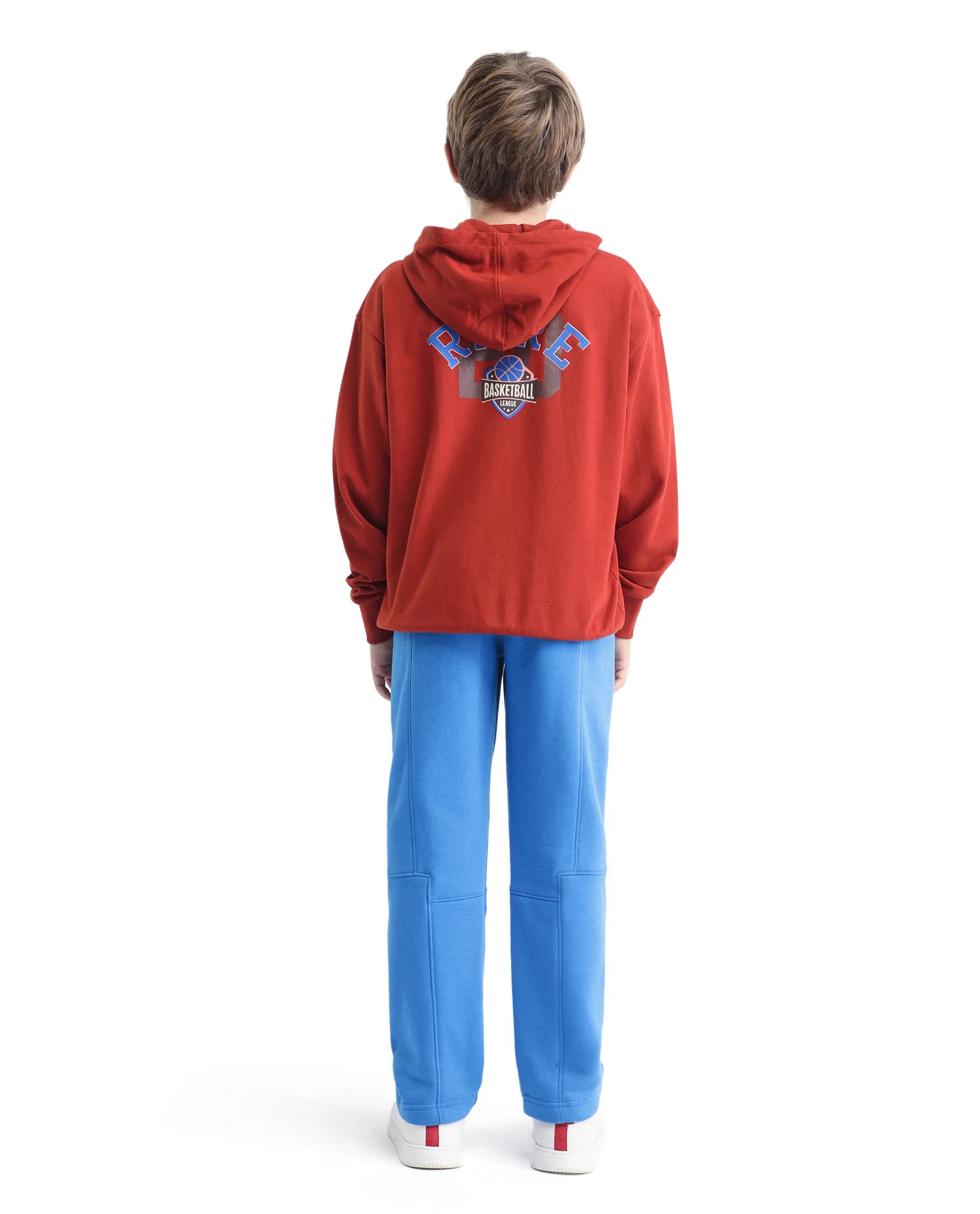 Rare Ones Kids Henry-B Dark Blue Cotton Blend Plain Regular Fit Trackpant