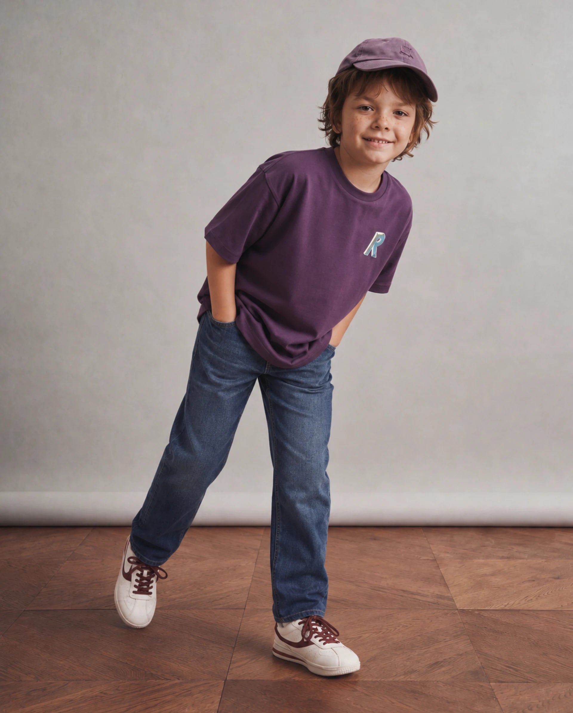 Rare Ones Kids Himp Light Blue Cotton Blend Fabric Button And Zip Closure Regular Fit Plain Jeans