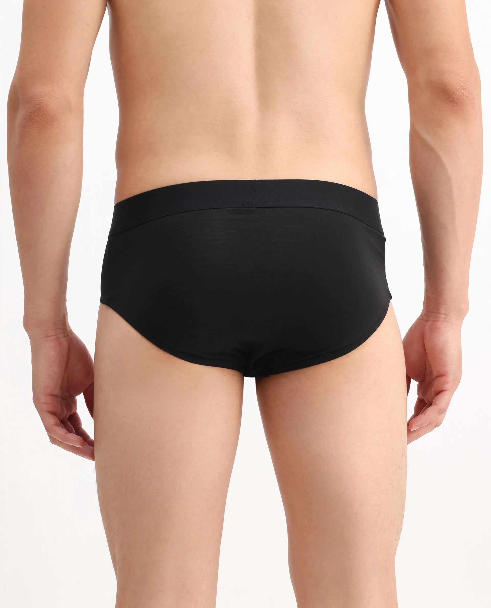Rare Rabbit Men Hither Black Soft Cotton Stretch Briefs