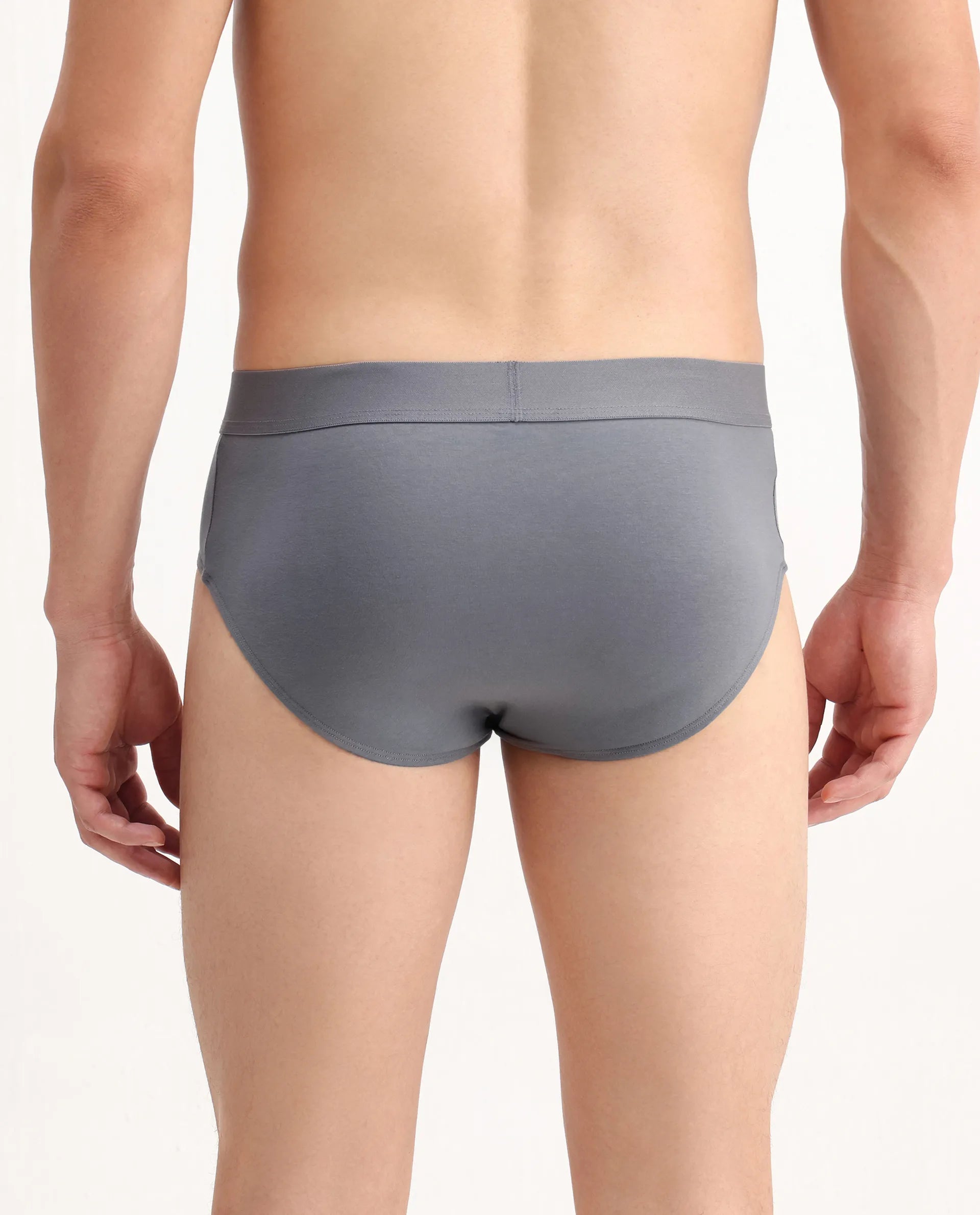 Rare Rabbit Men Hither Grey Soft Cotton Stretch Briefs