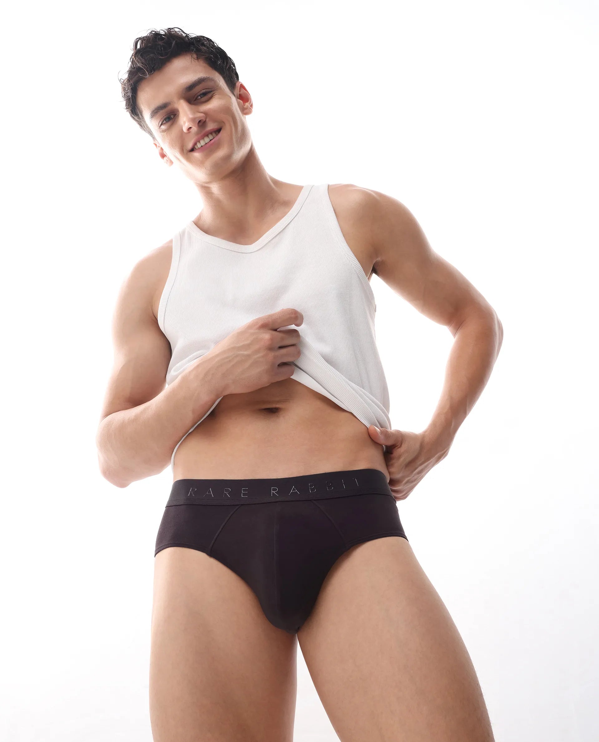 Rare Rabbit Men Hither Prune Soft Cotton Stretch Briefs