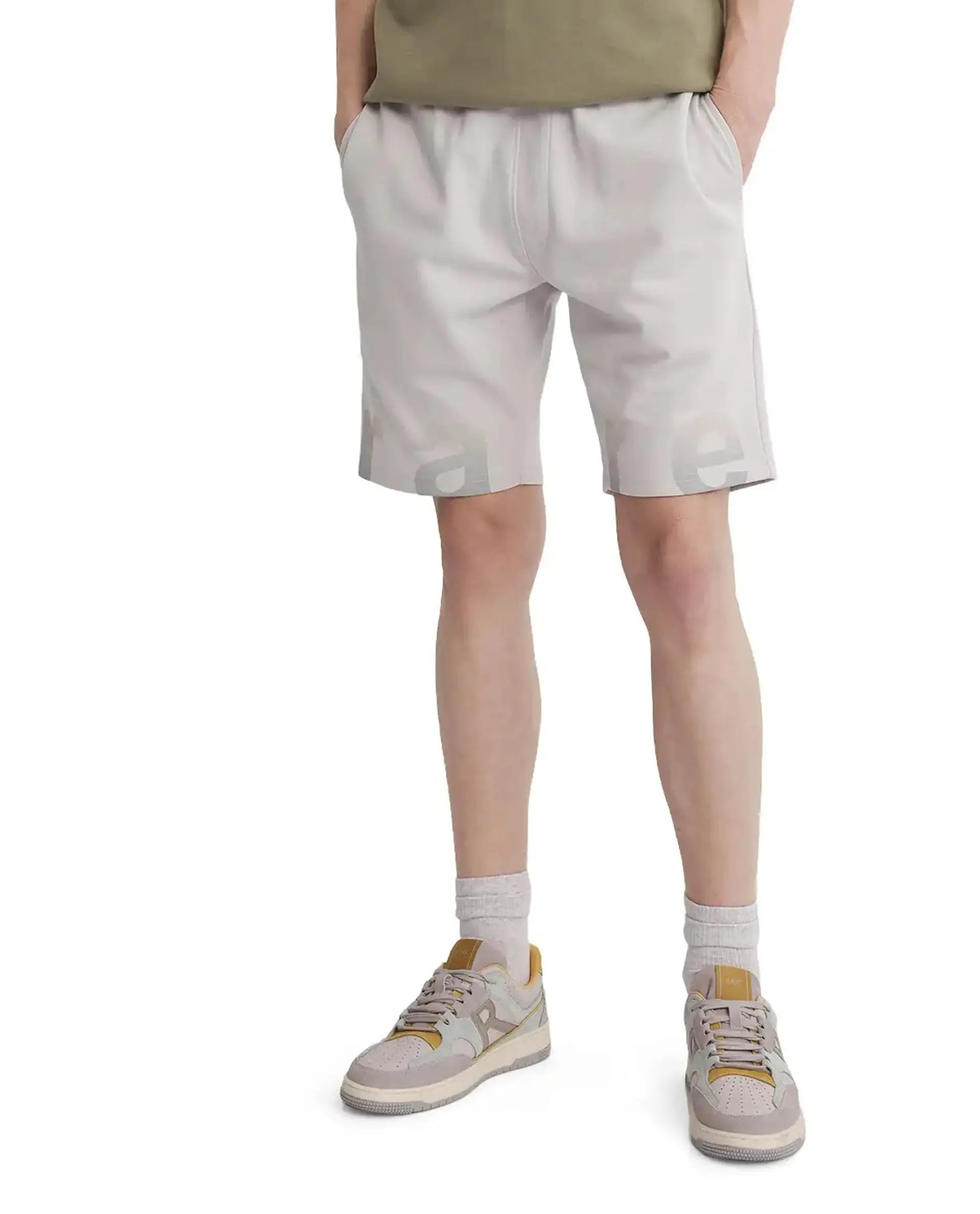 Rare Rabbit Men's Lets Dark Grey Cotton Graphic Print Regular Fit Shorts